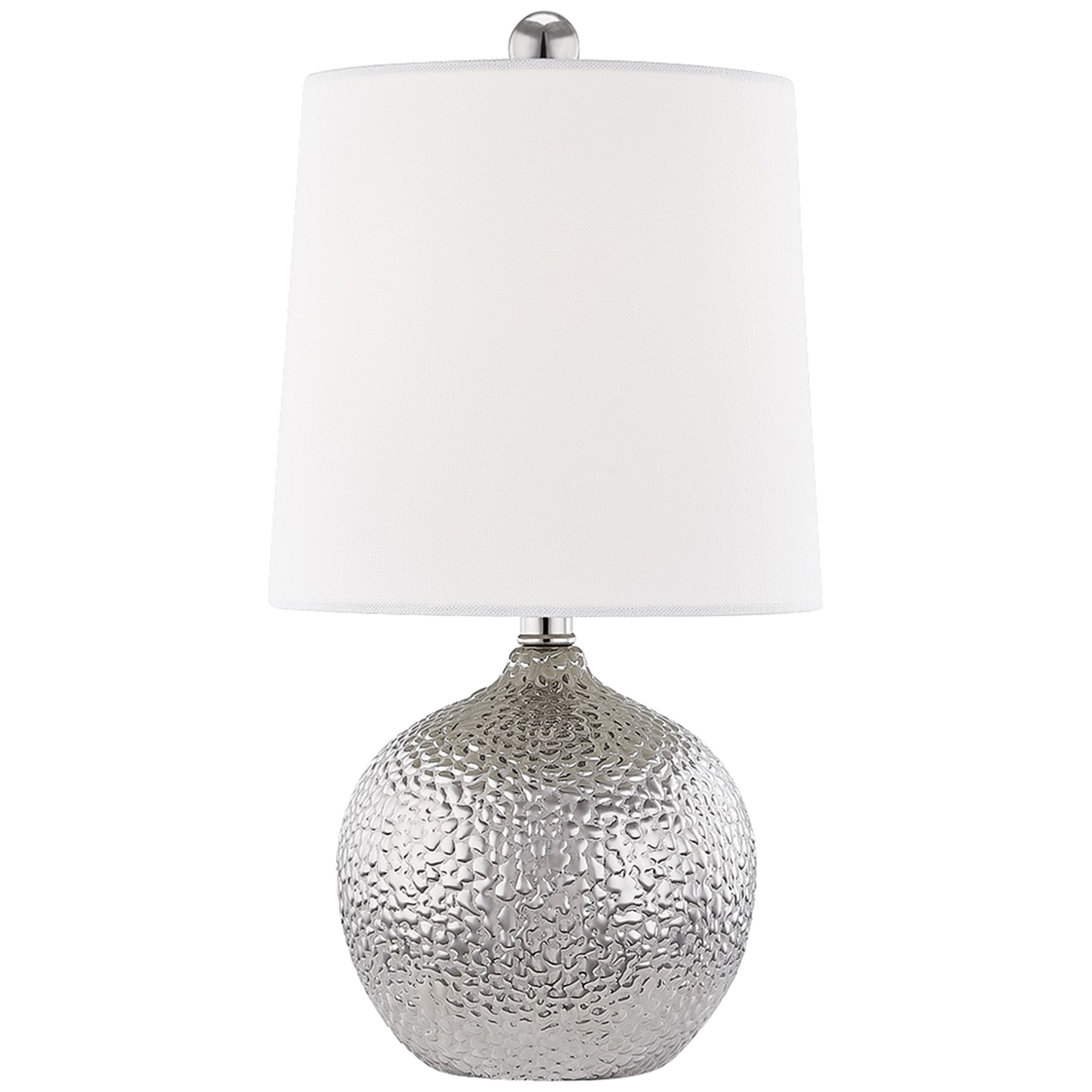 Mitzi Heather 14 1/2" High Silver Ceramic Accent Table Lamp - Style # 77A21 - Lamps Plus
