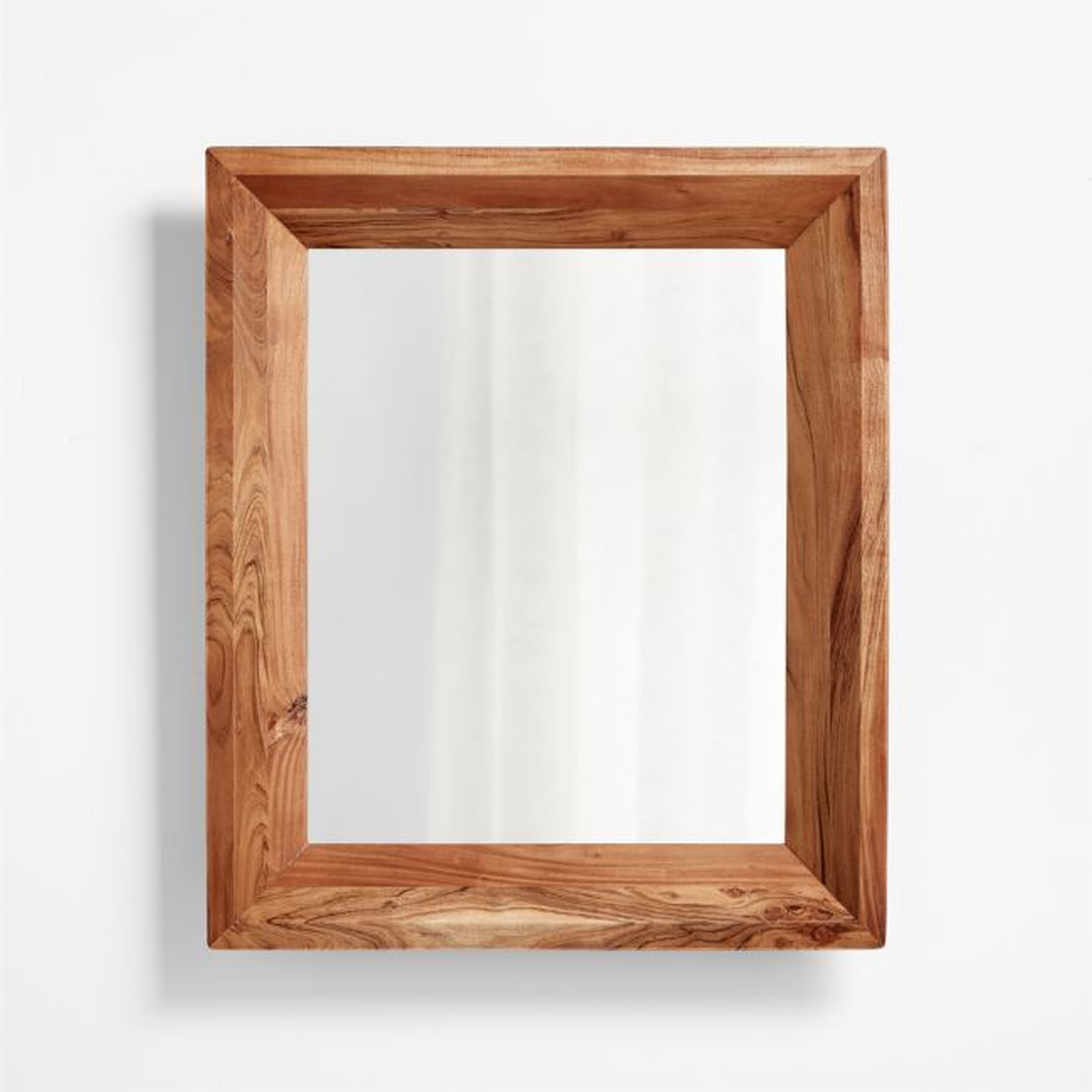 Solomon Rectangular Acacia Wood Wall Mirror - Crate and Barrel