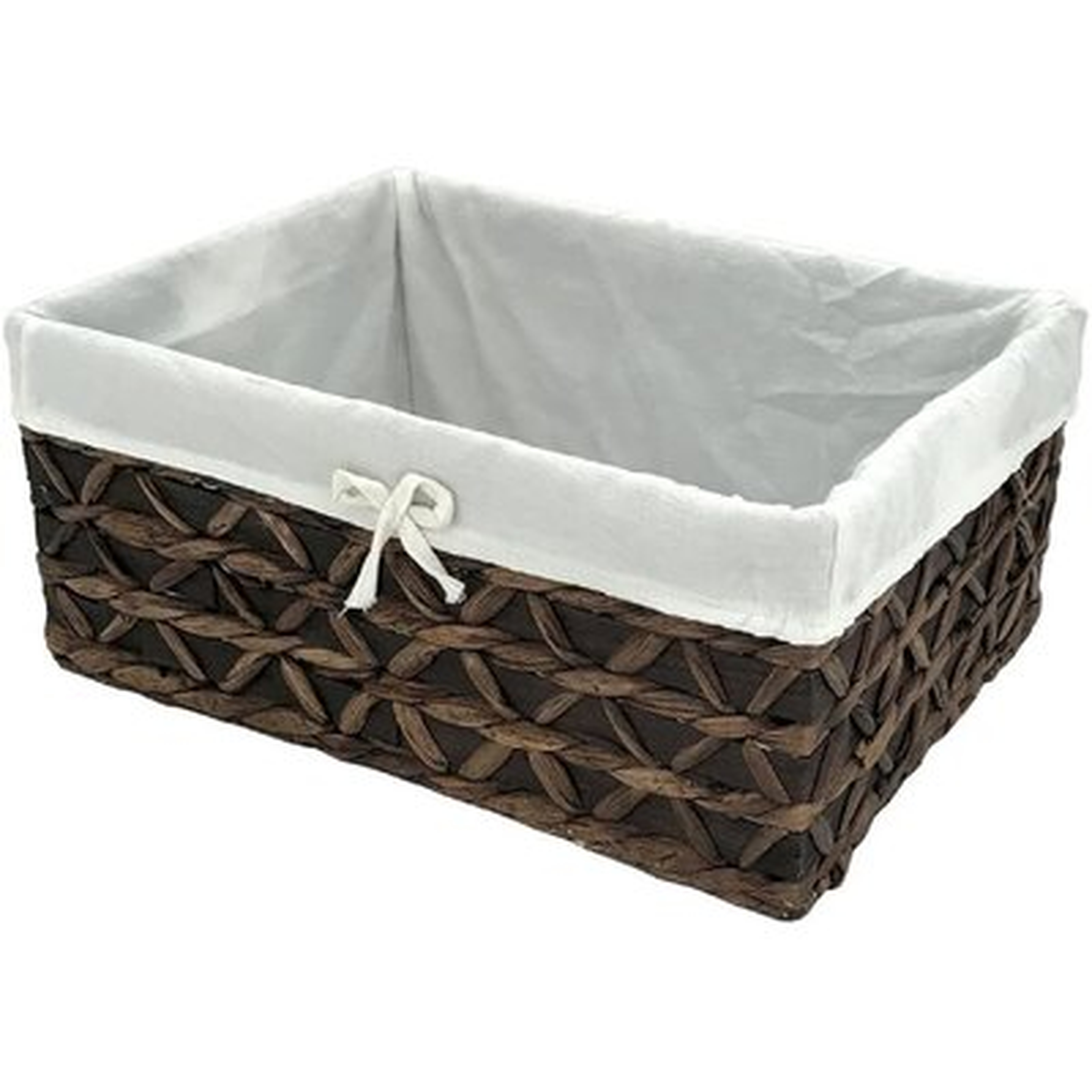 Basket With Handle For Rectangular Woven Seaweed Storage Bins (Set Of 3 Pieces) - Wayfair