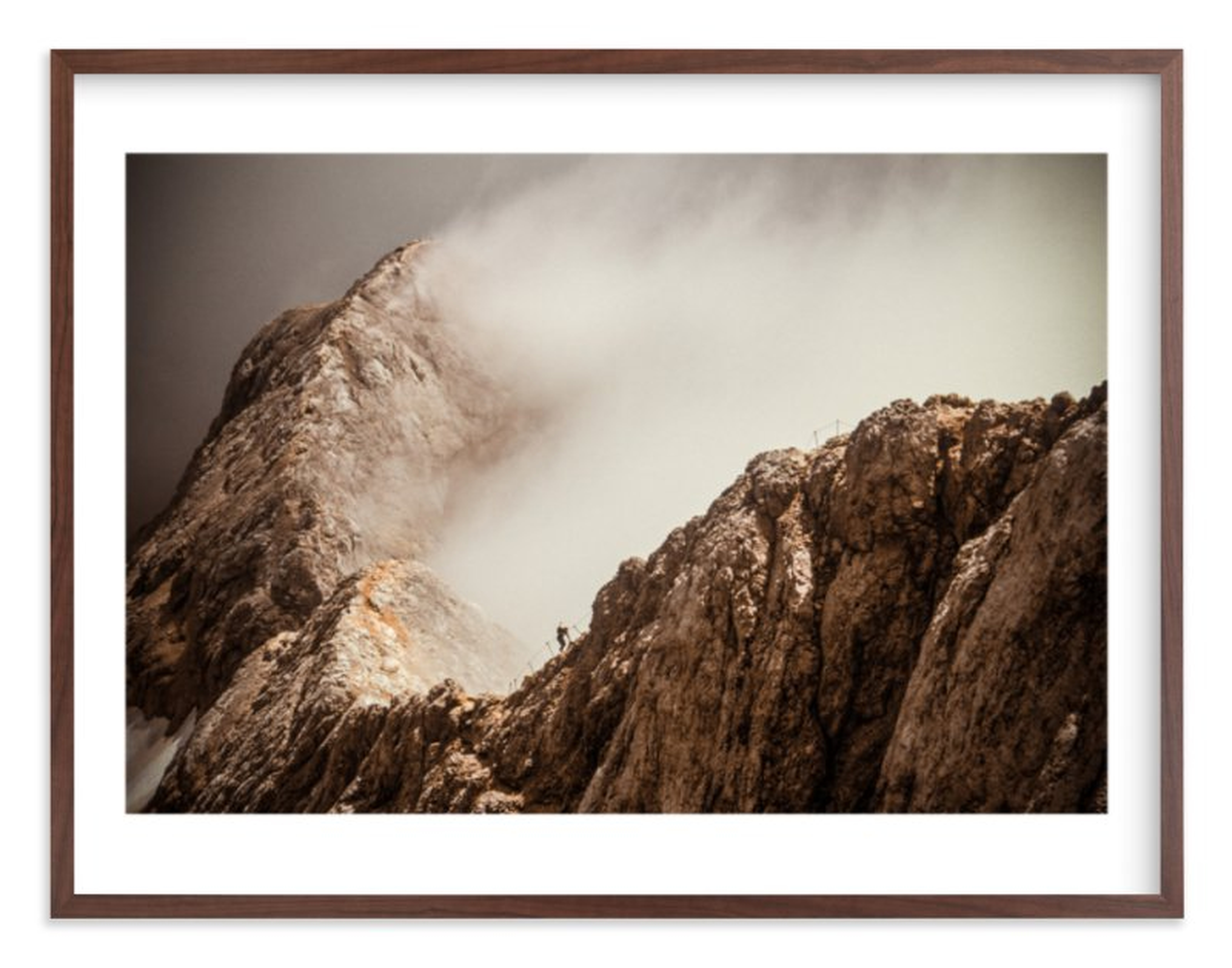 Man And A Mountain Art Print - Minted