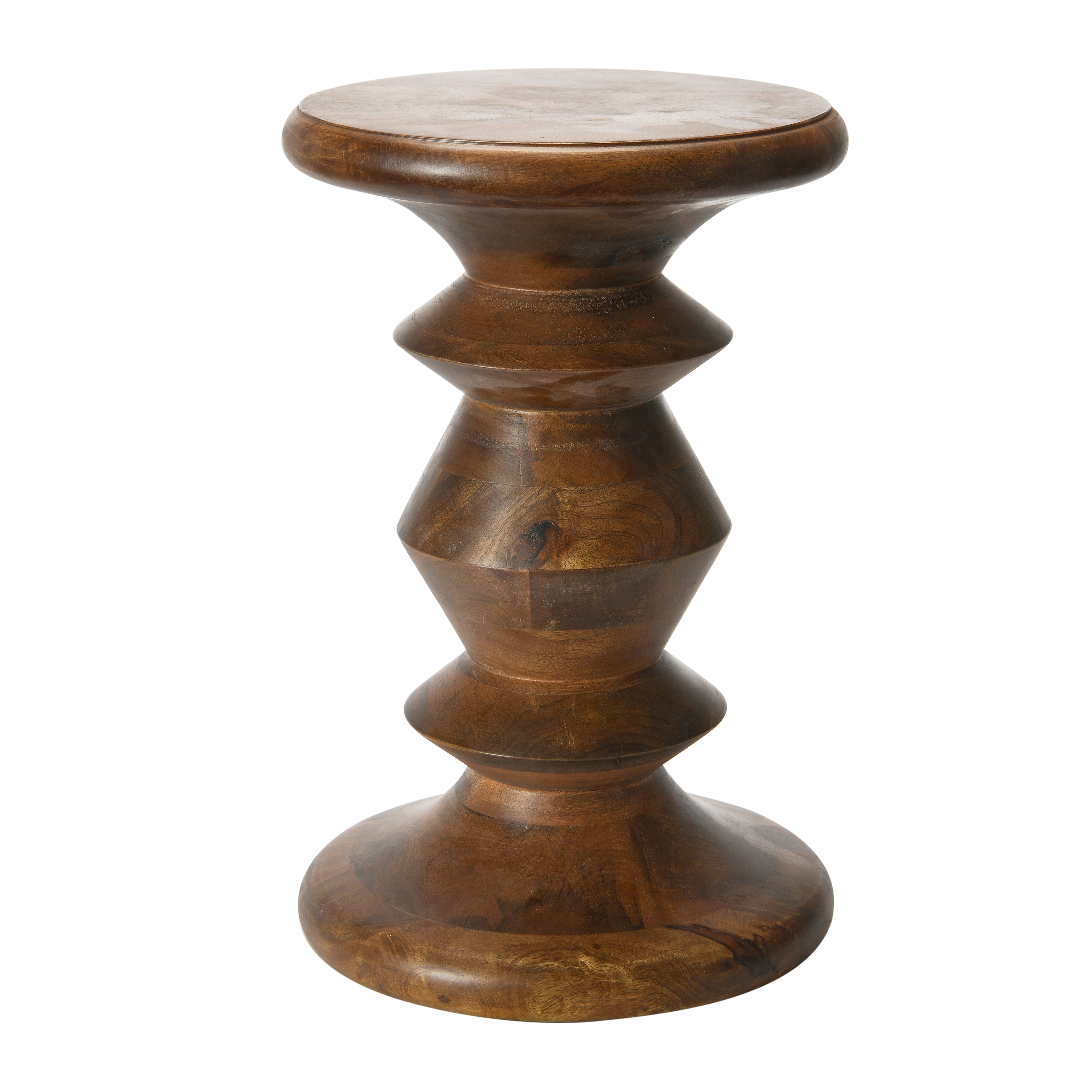Berns Mid Century Modern Solid Wood End Table or Stool, Classic Walnut Finish - Creative Co-Op