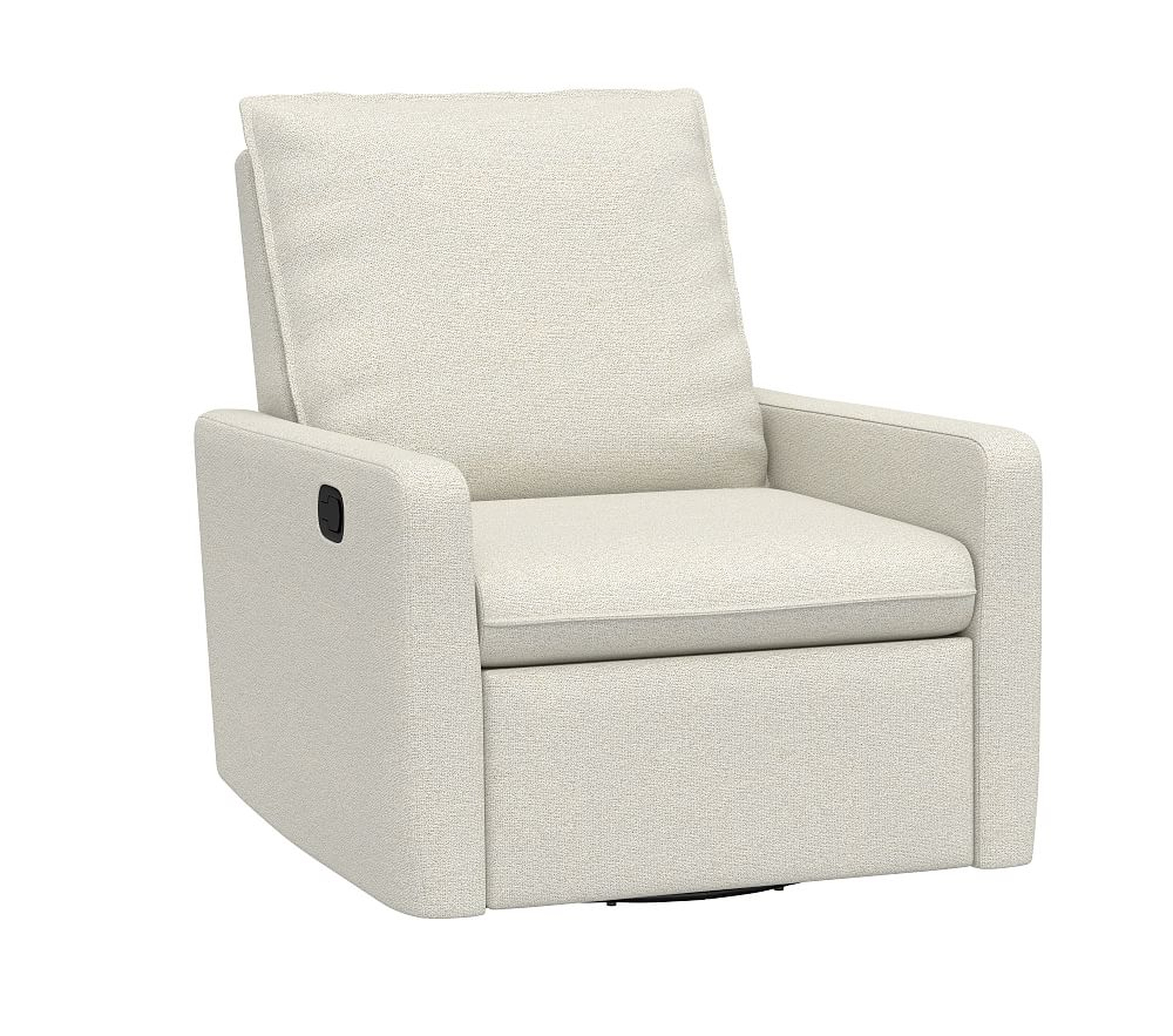 Paxton Manual Swivel Glider & Recliner, Performance Boucle, Oatmeal - Pottery Barn Kids