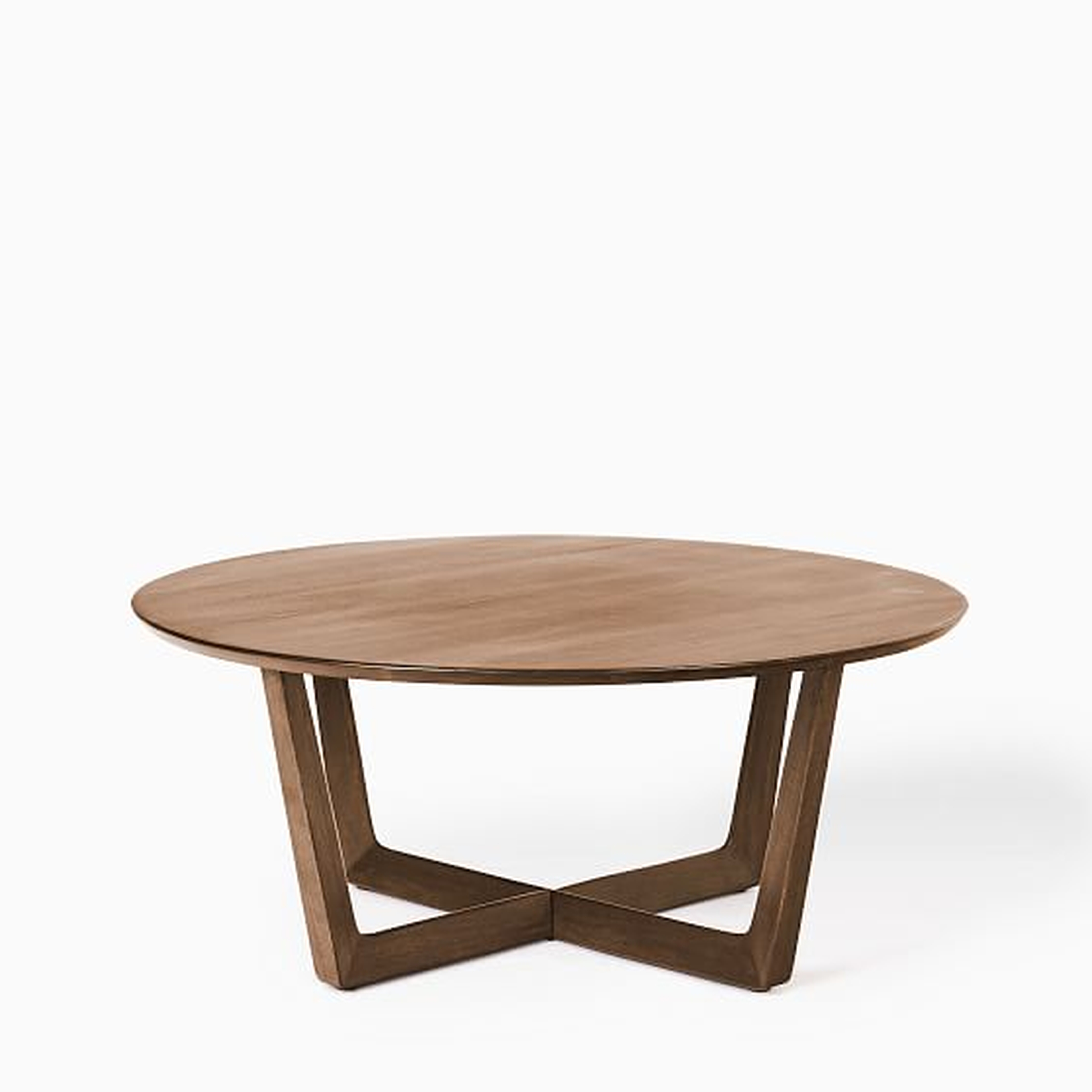 WE Stowe Collection Round Coffee Table, 36", Cool Walnut - West Elm