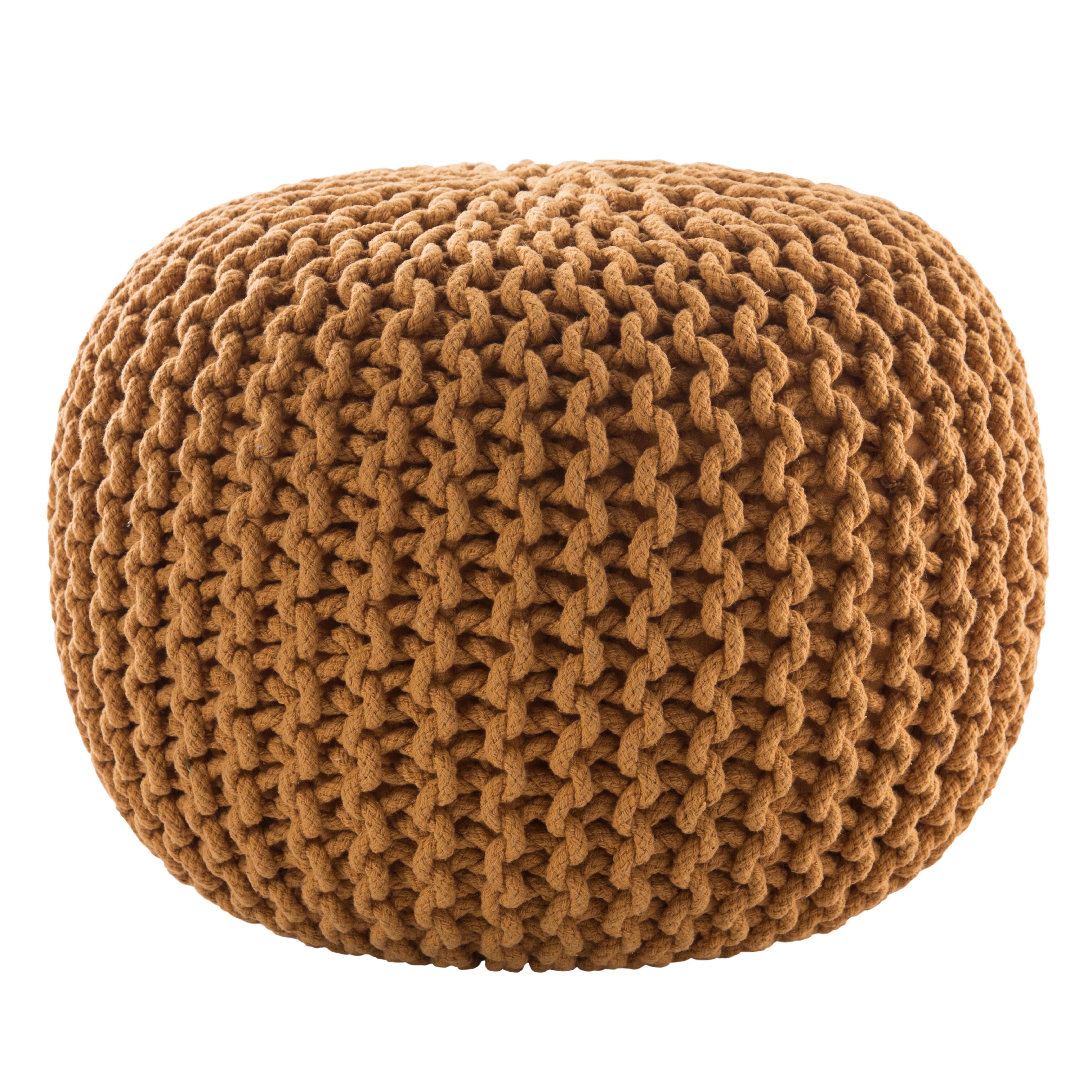 Spectrum Pouf, Textured Gray - Collective Weavers