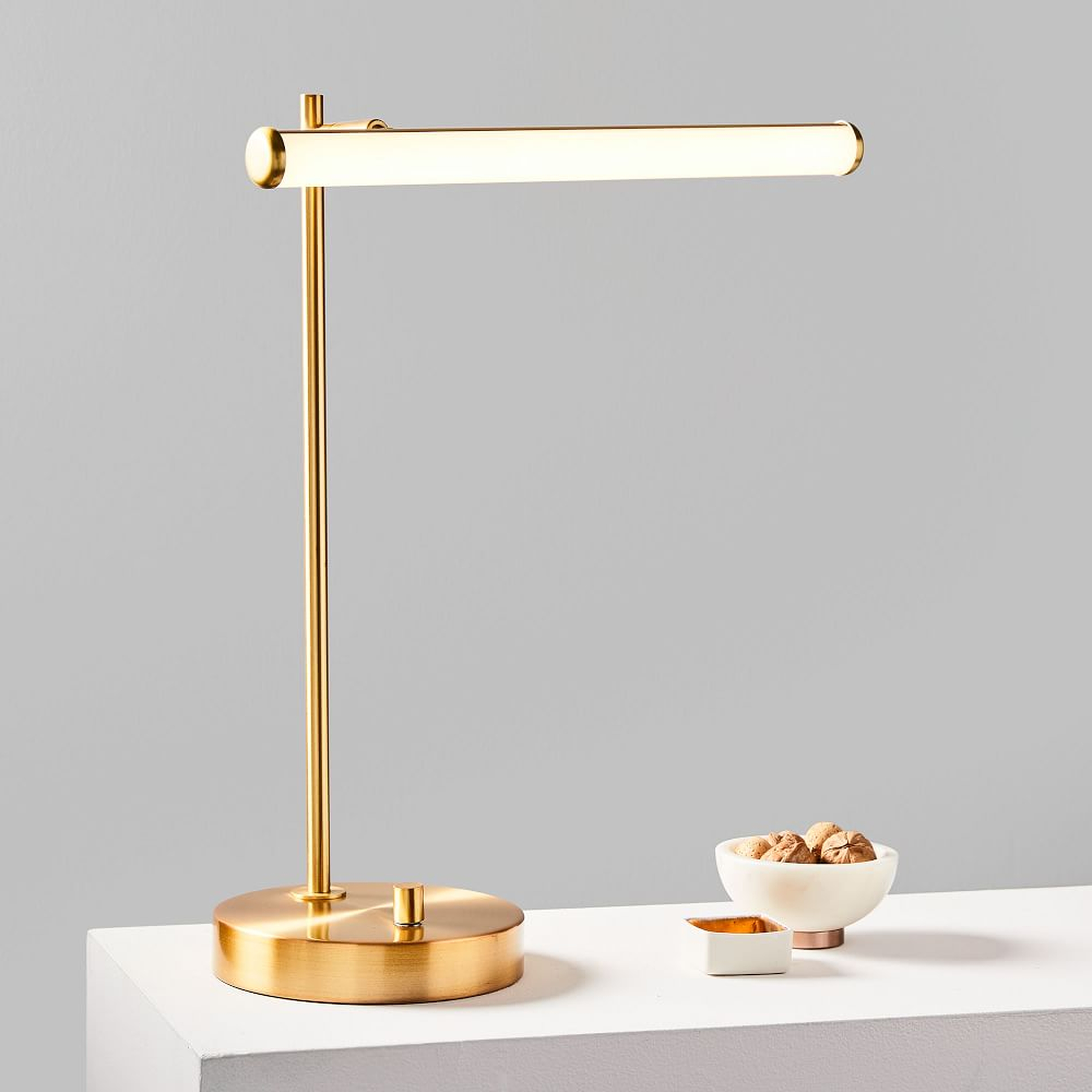Light Rods LED Table Lamp Antique Brass (19") - West Elm