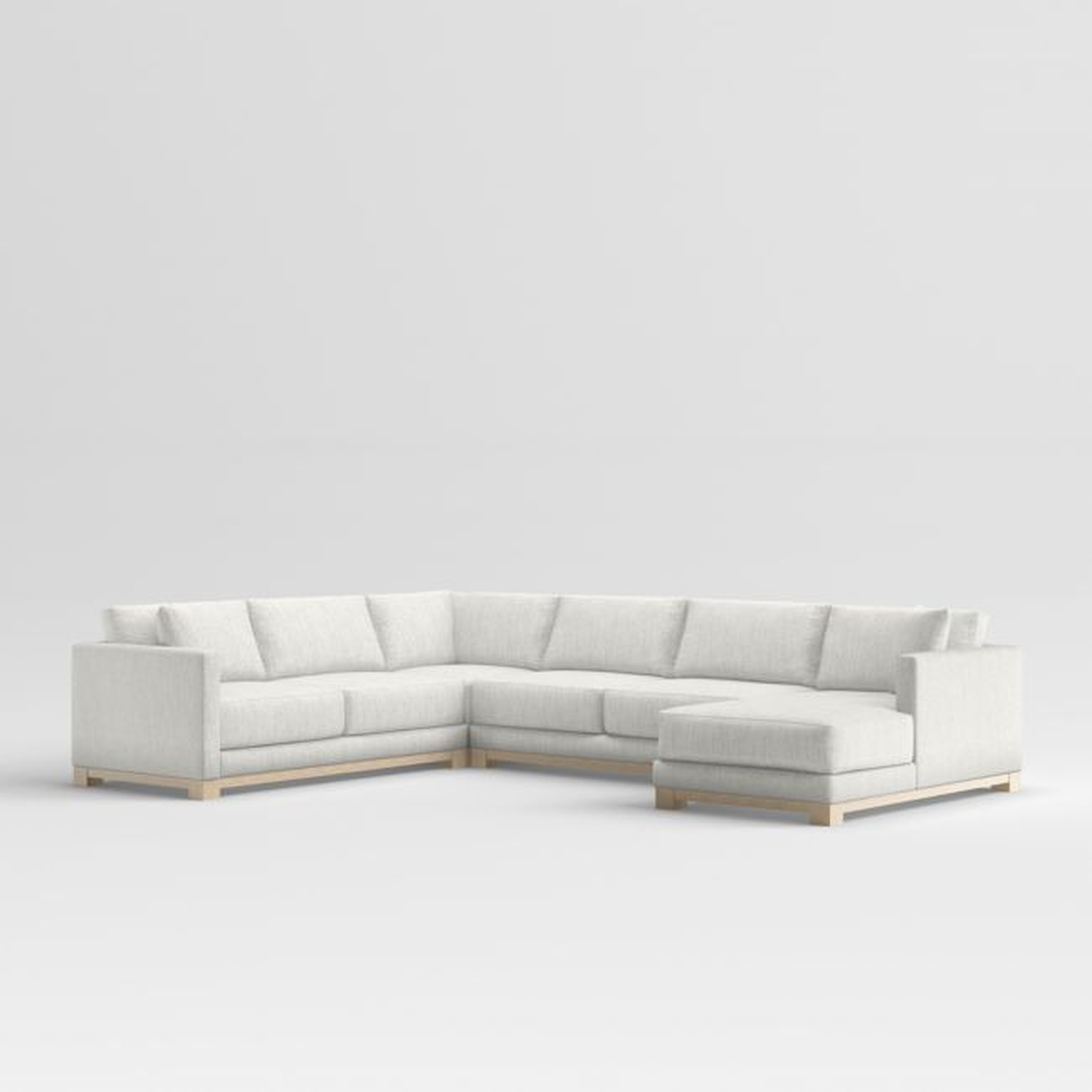 Gather Wood Base 4-Piece U-Shaped Sectional Sofa - Crate and Barrel