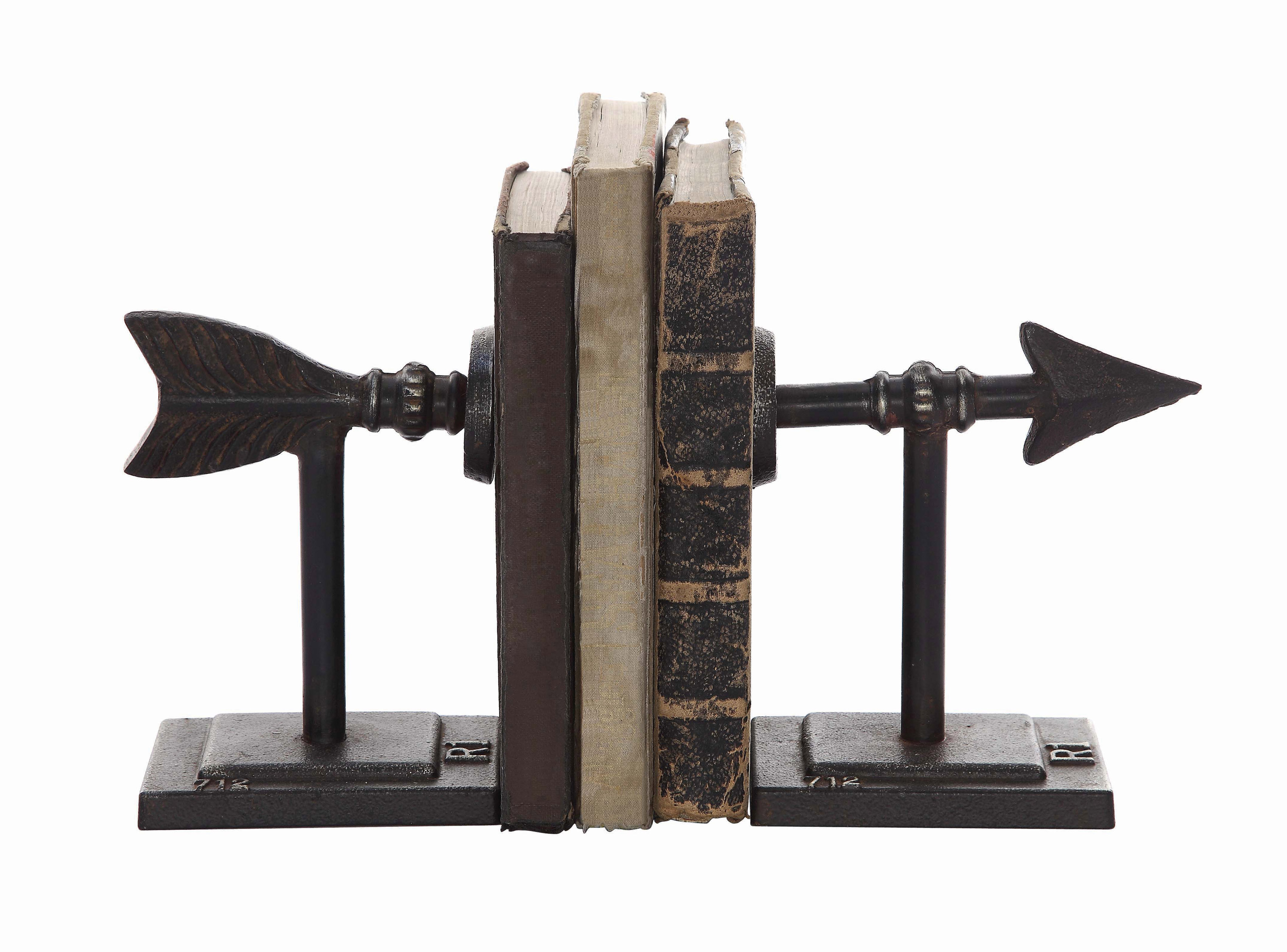 Bronze Arrow Shaped Cast Iron Bookends (Set of 2 Pieces) - Nomad Home