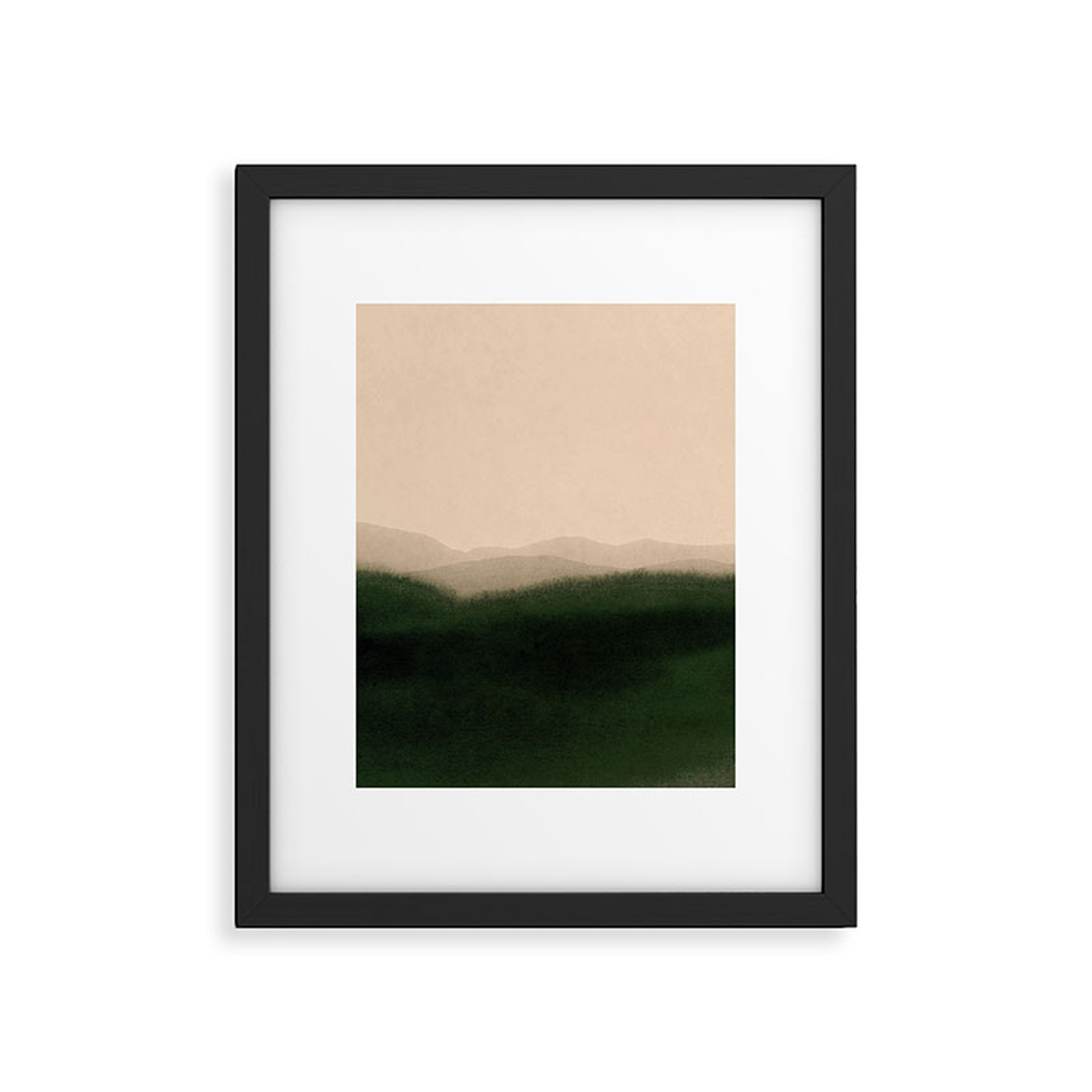 Green Hills by Iris Lehnhardt, Modern Framed Art Print Black, 24" x 36" - Studio Marcette