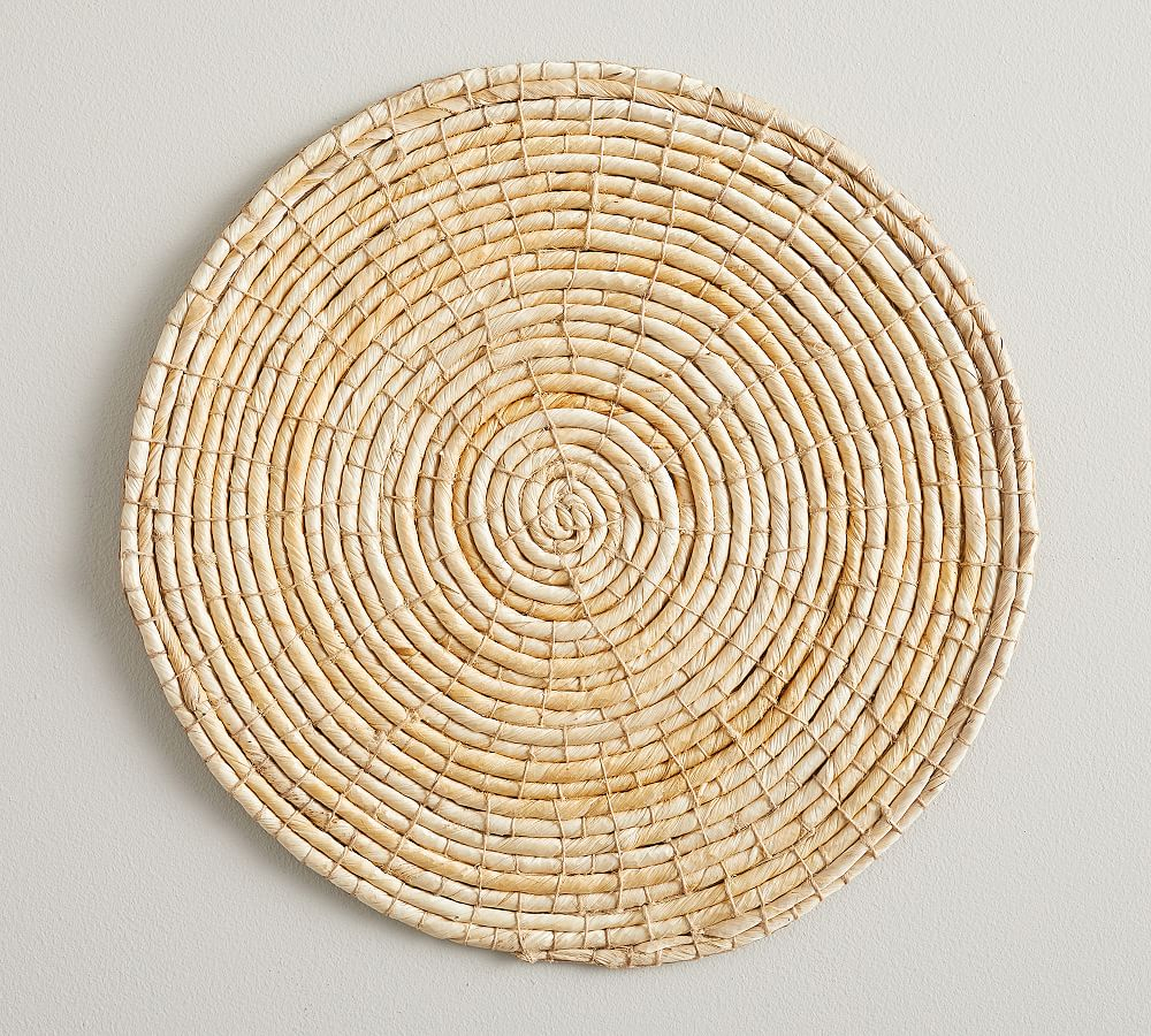 Wynne Coil Woven Abaca Charger Plate - Light Natural - Pottery Barn