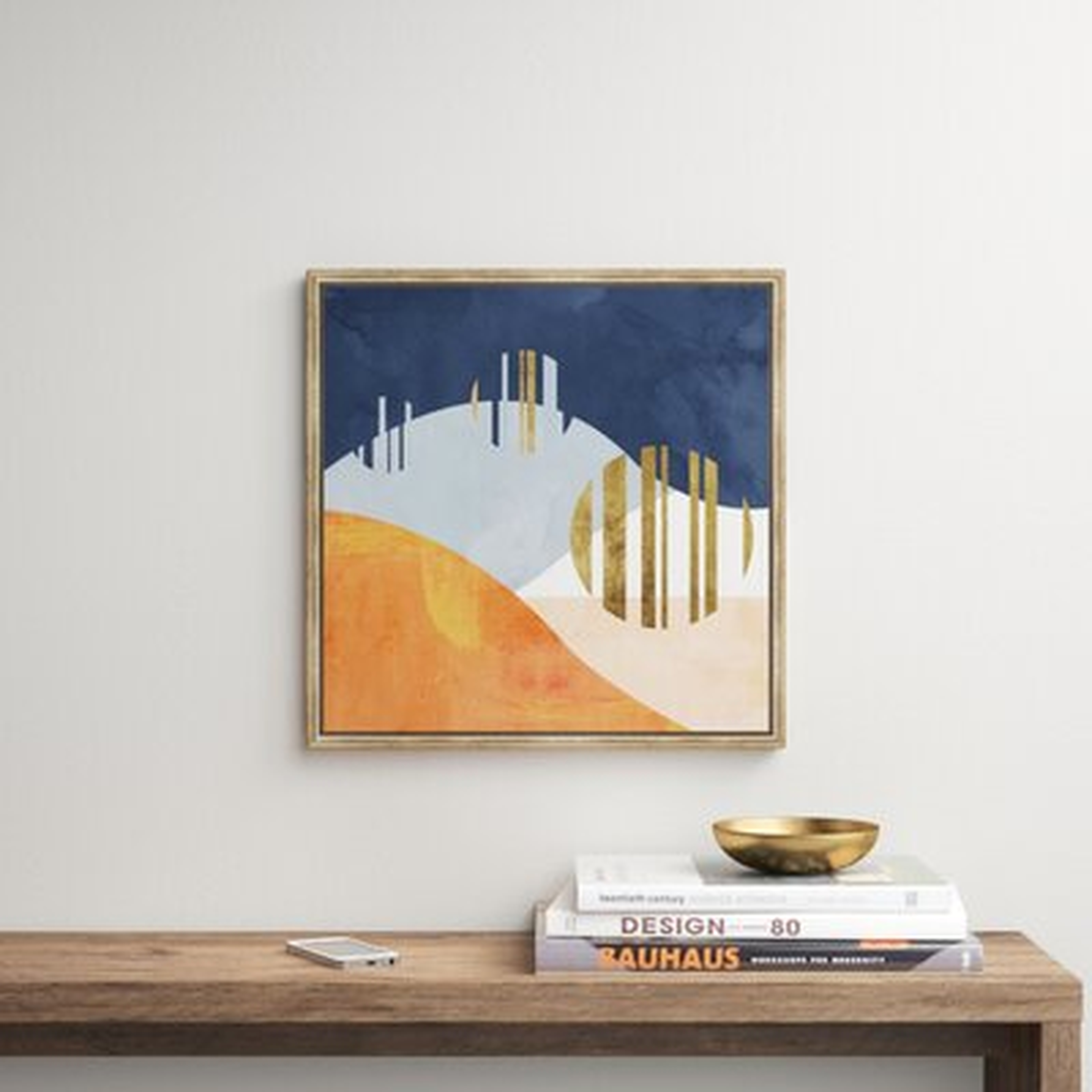The Desert Night by Oliver Gal - Floater Frame Graphic Art Print on Canvas - AllModern