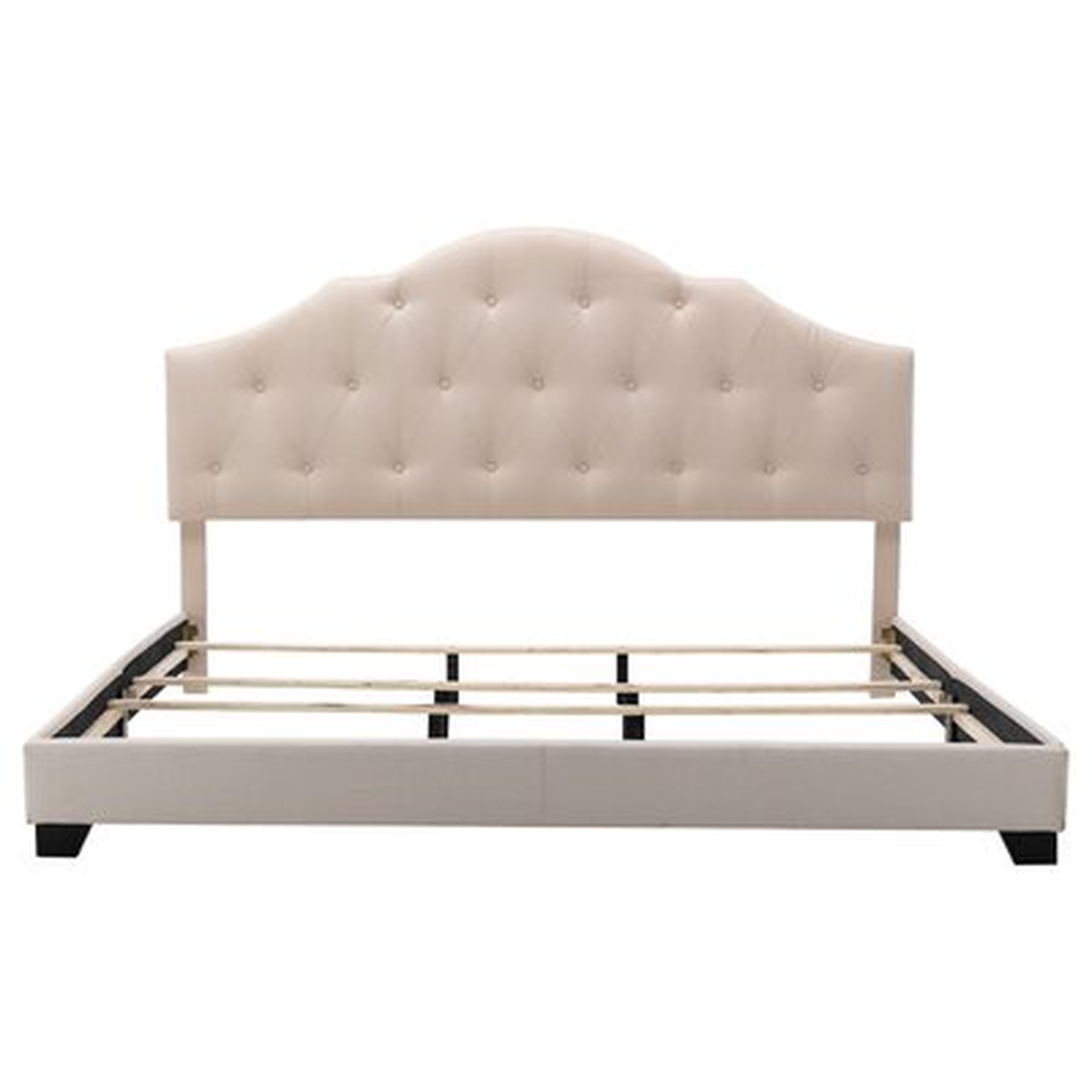 Upholstered Twin/Doule/Queen/King Platform Bed Frame With Adjustable Height Tufted Headboard - Wayfair