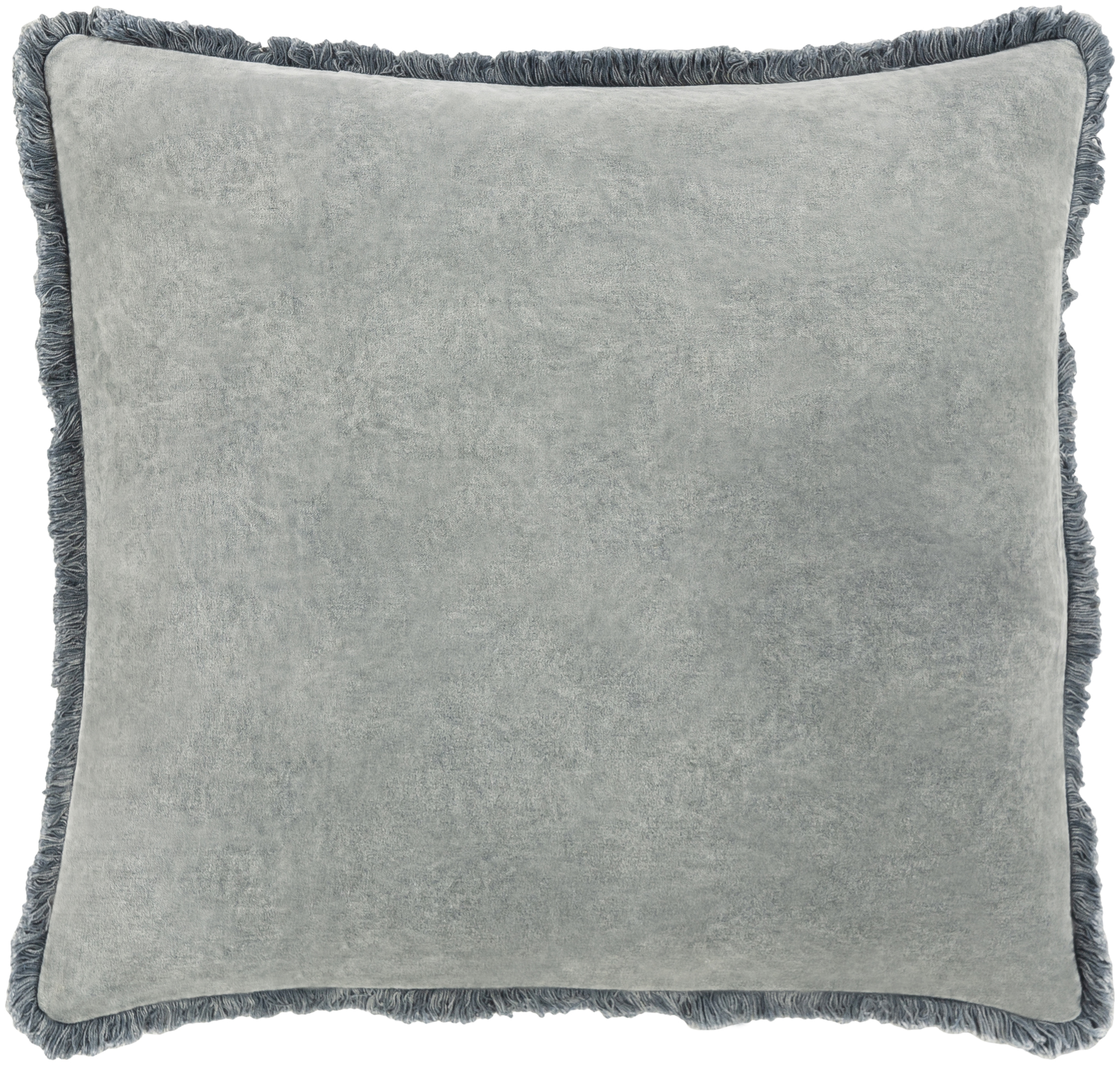 Washed Cotton Velvet Throw Pillow, 20" x 20", with down insert - Surya