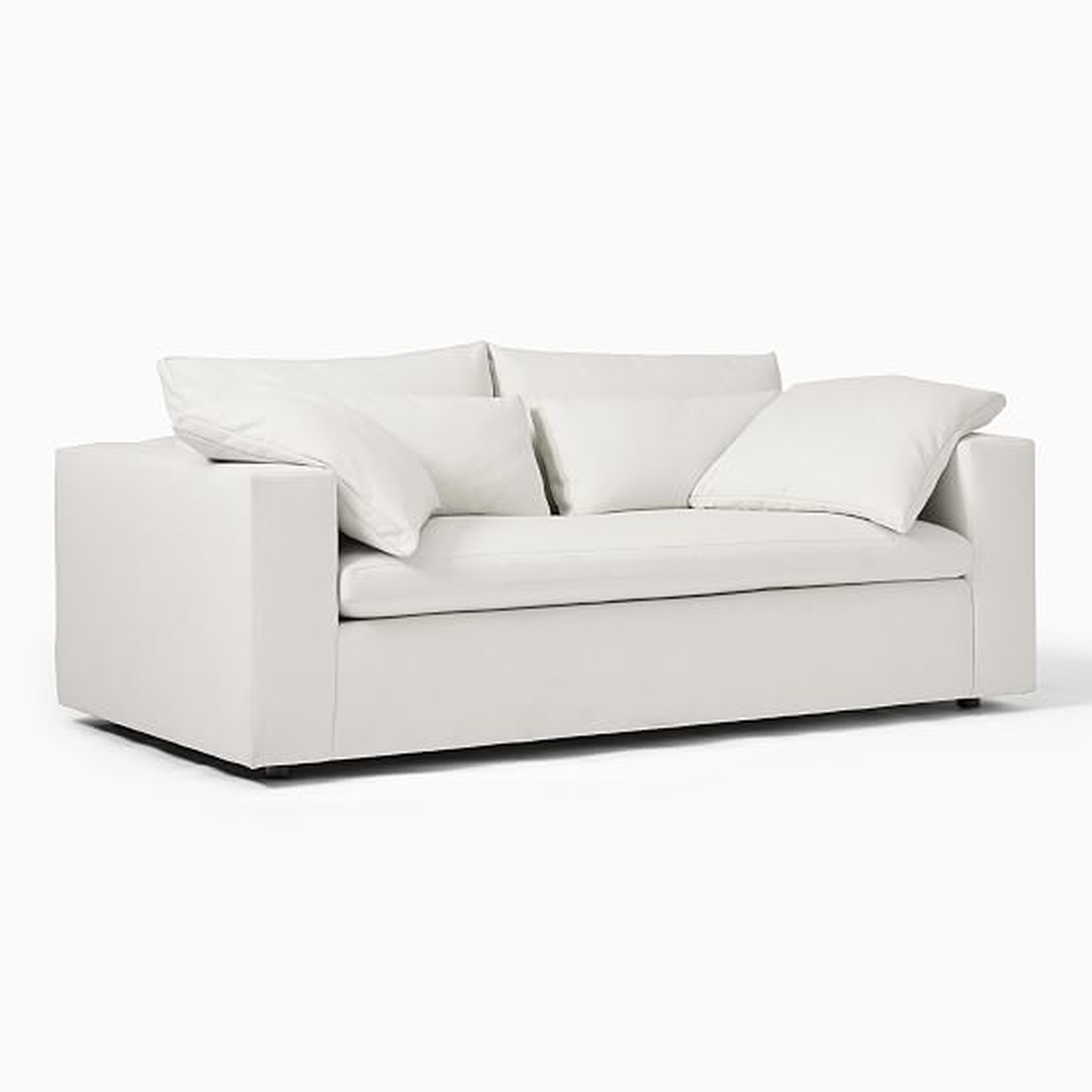 Harmony Modular Sleeper Sofa, Down, Eco Weave, Oyster, Concealed Supports - West Elm