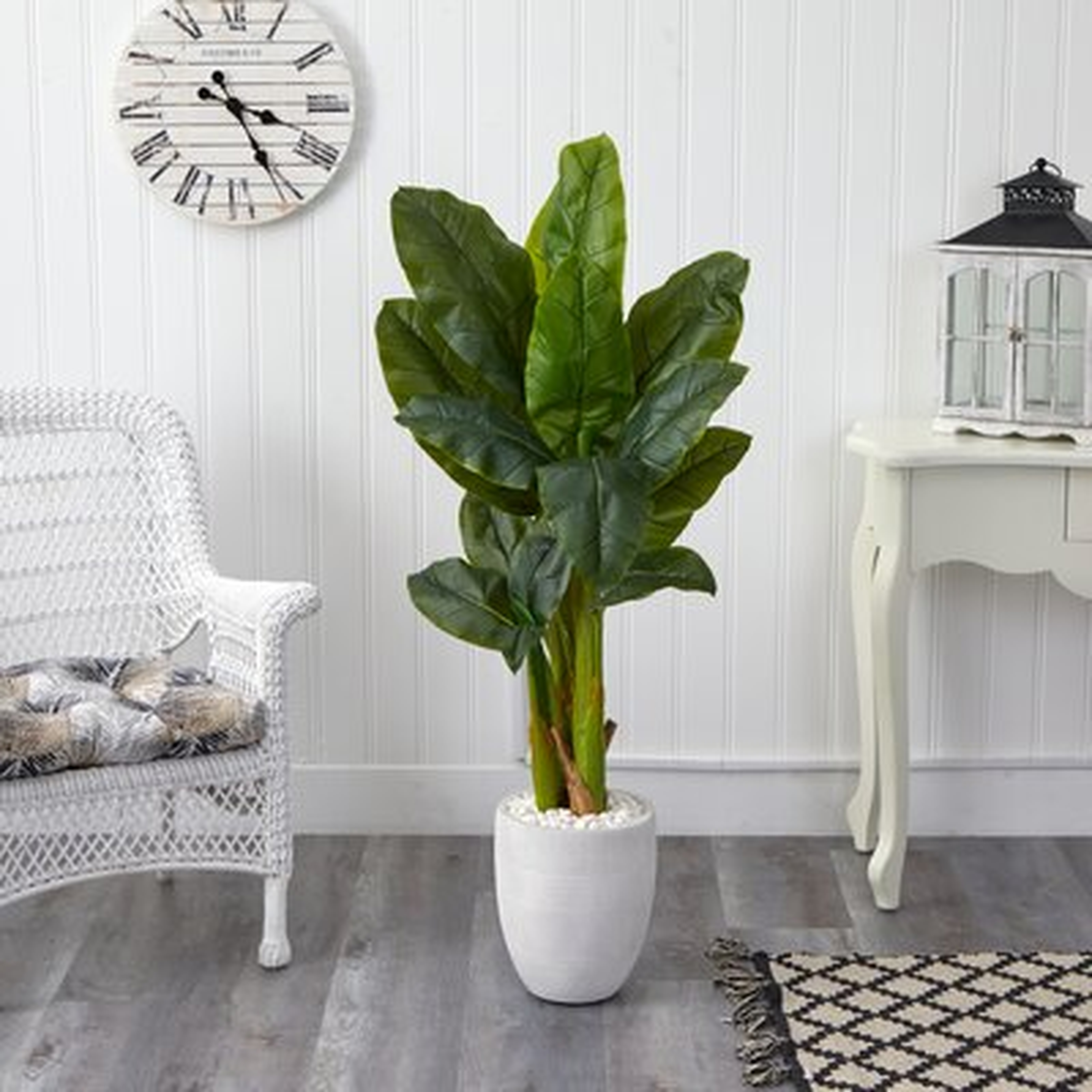 52" Artificial Banana Leaf Plant in Planter - Wayfair