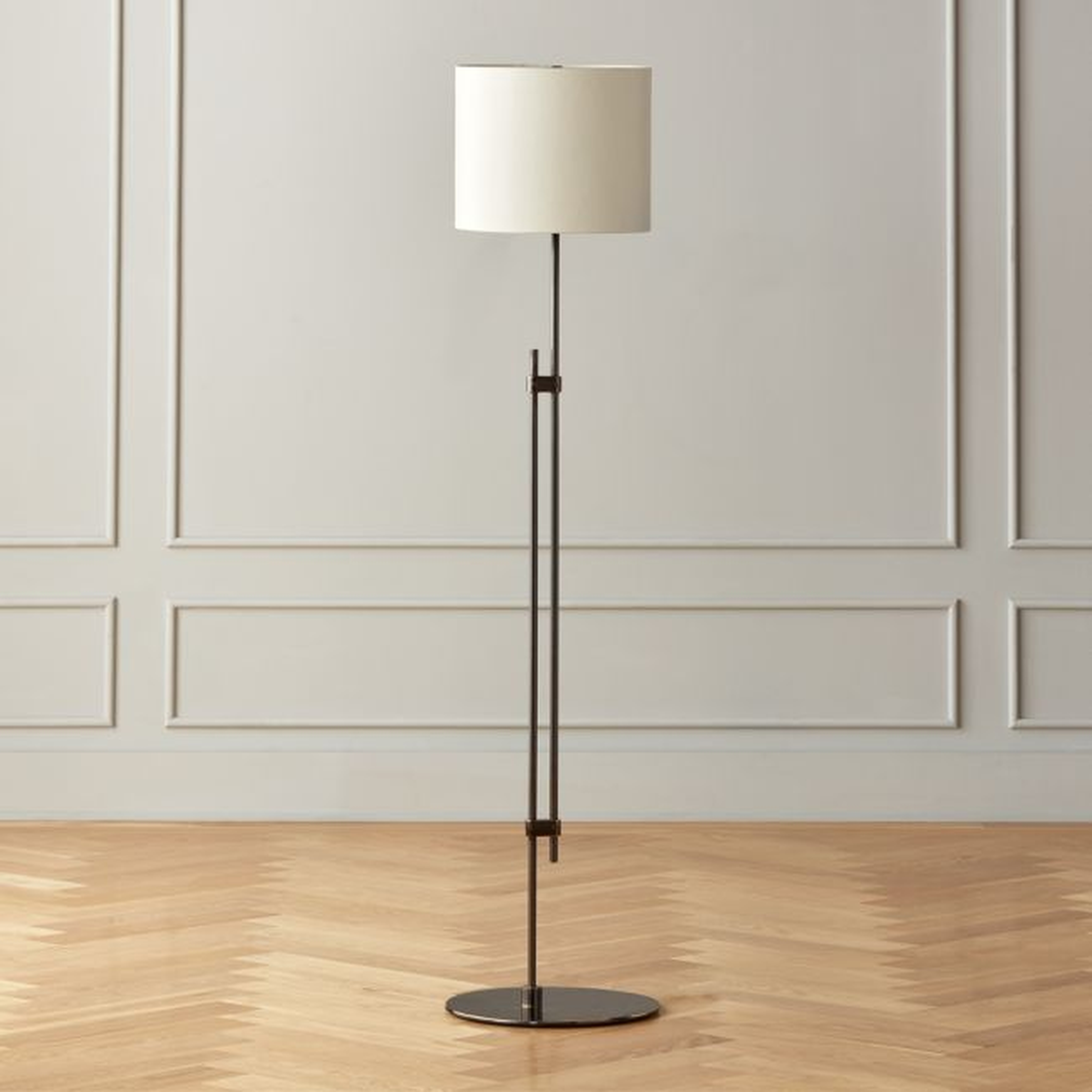 Soporte Floor Lamp, Blackened Brass - CB2