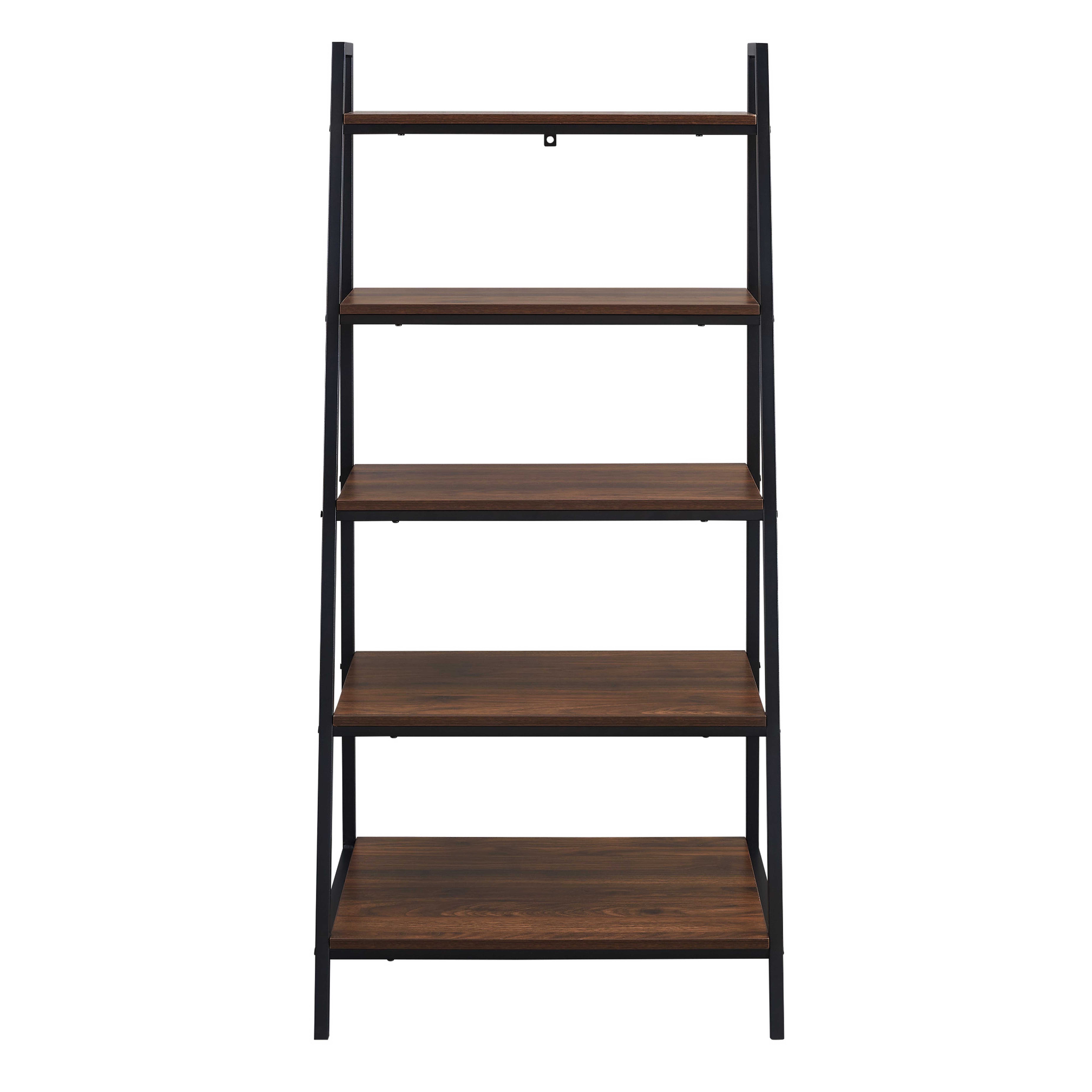 Contemporary Ladder Bookshelf, Dark Walnut - Contour & Co.