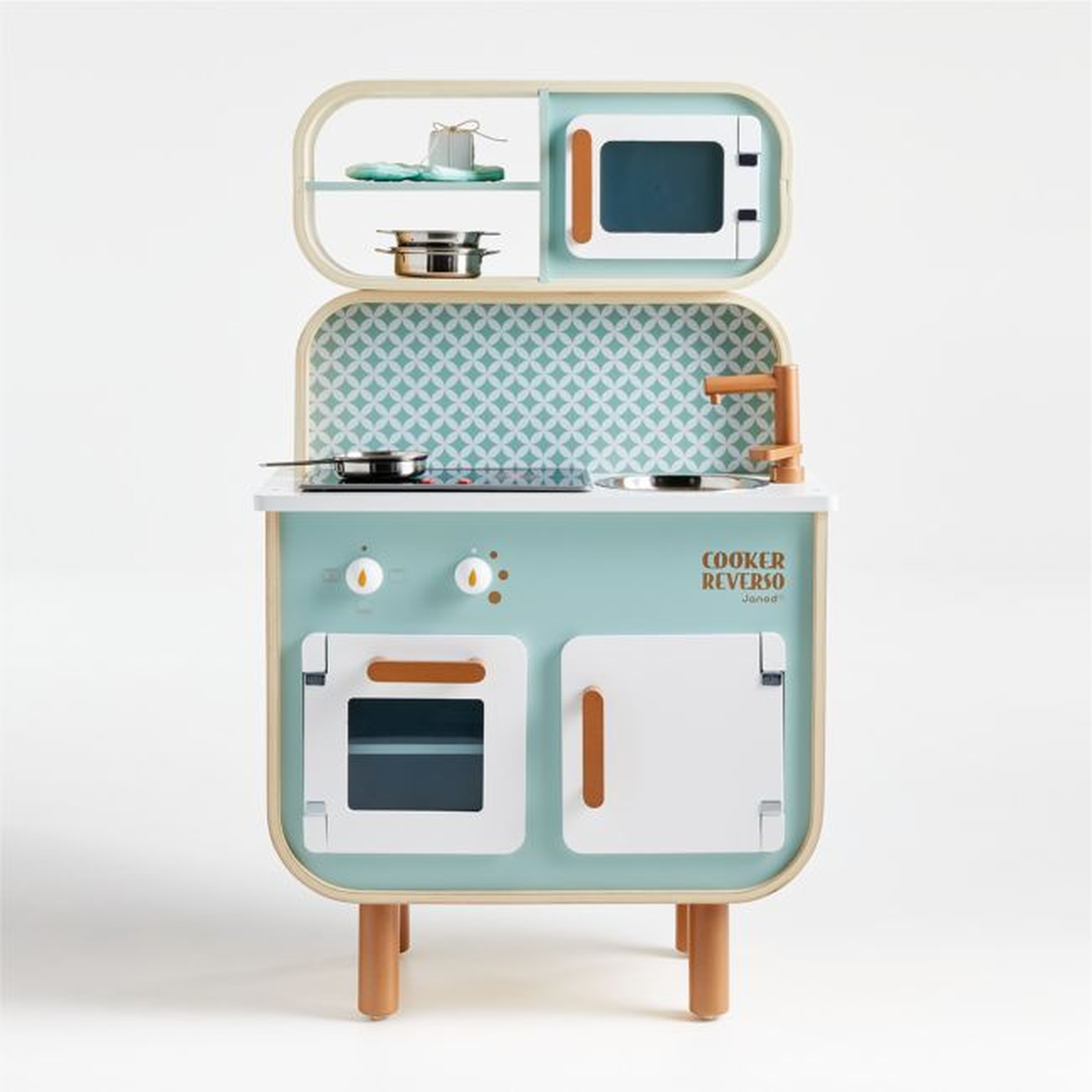 Janod Cooker Reverso Wooden Kids Kitchen Playset - Crate and Barrel