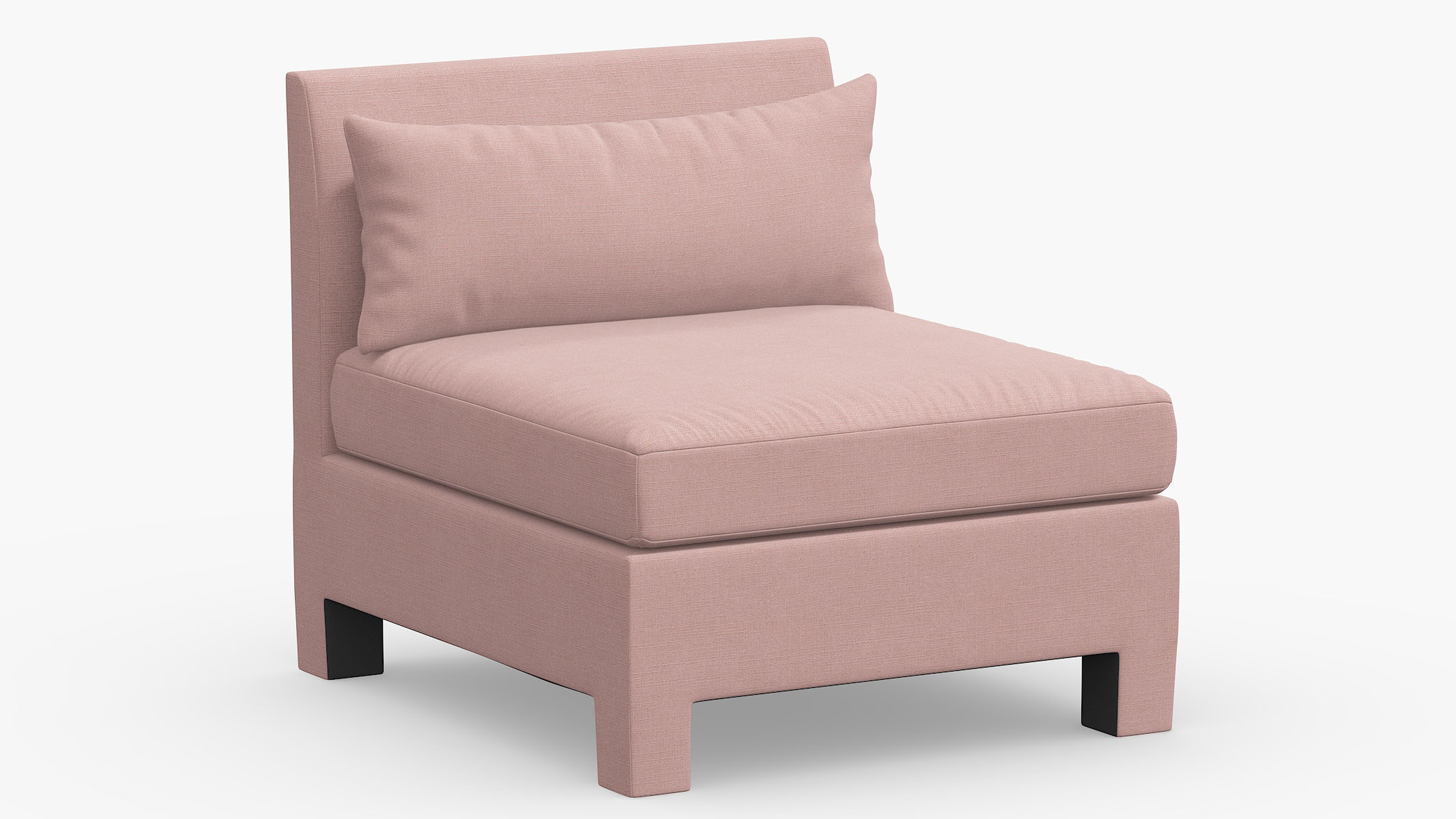 Modern Slipper Chair, Blush Everyday Linen - The Inside