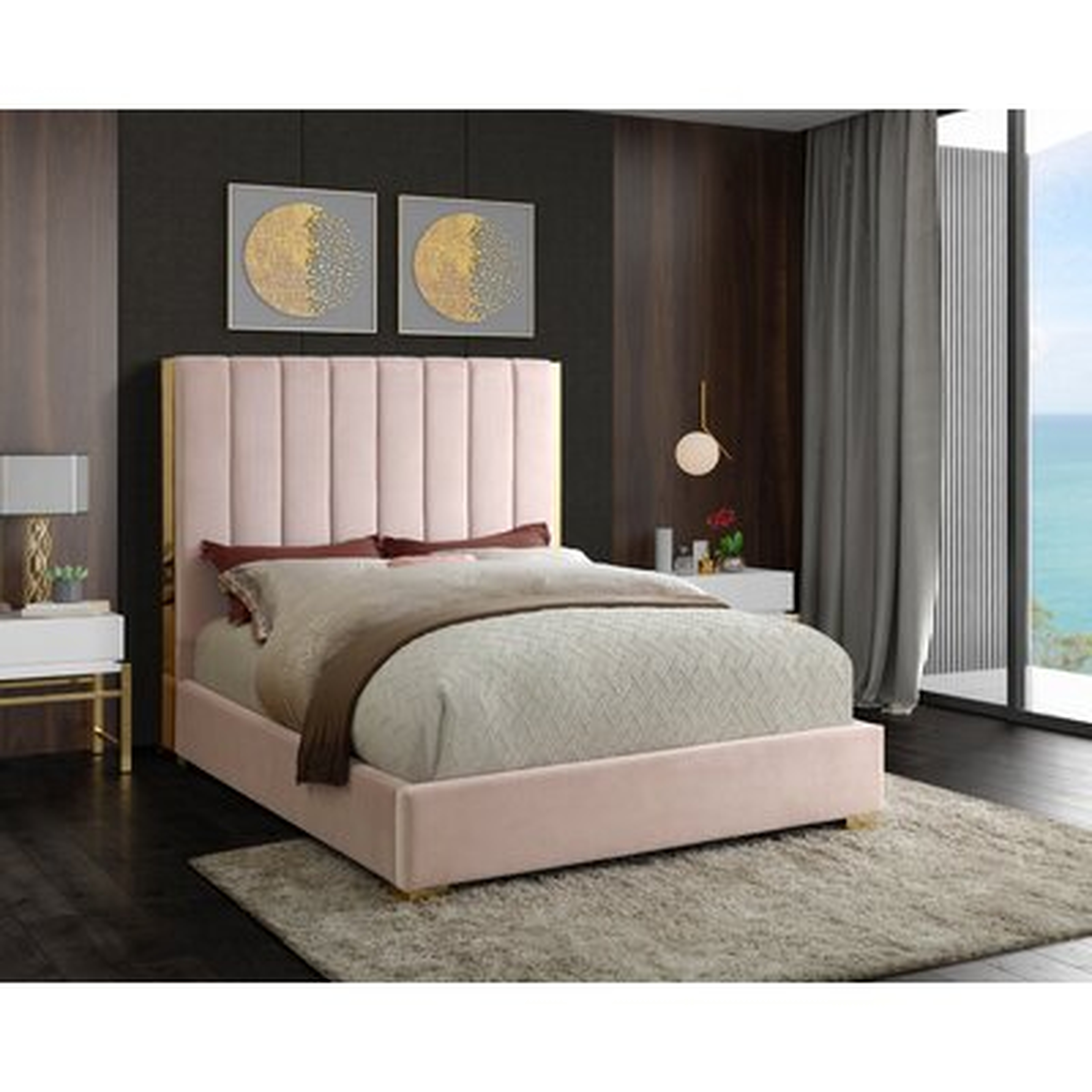 Aeliana Velvet Upholstered Platform Bed - Wayfair