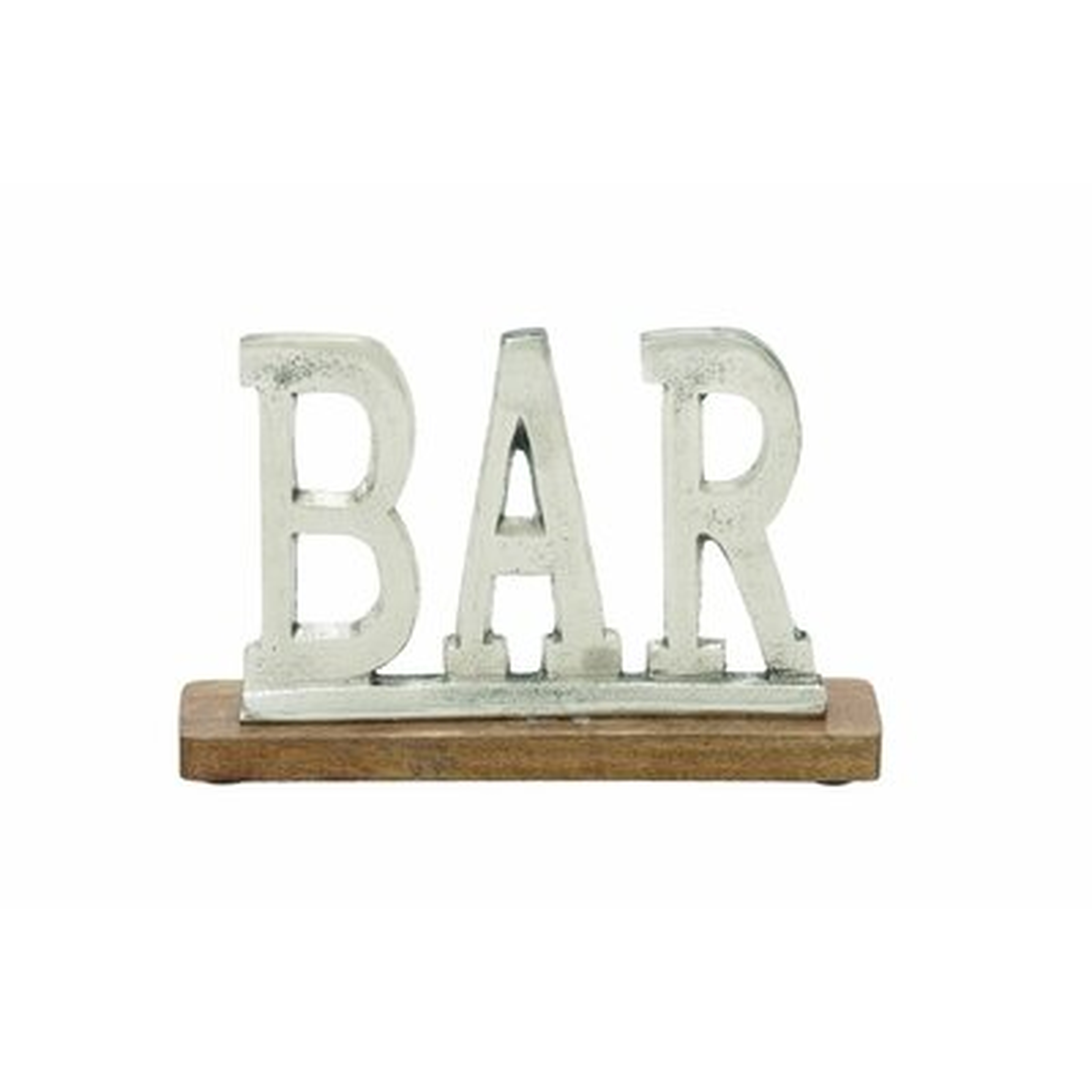 Shirely Aluminum Wood Bar Letter Block - Wayfair