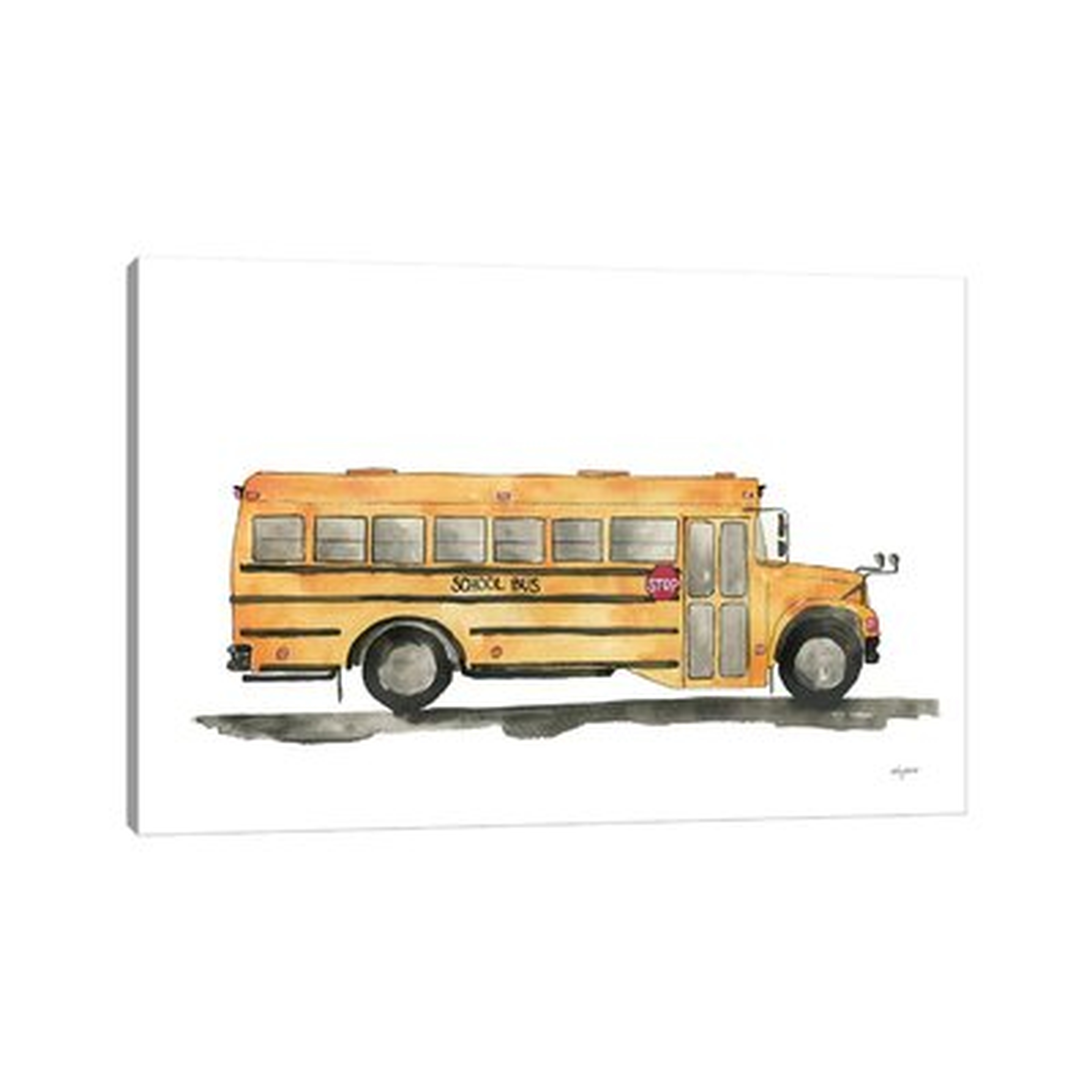 School Bus by Kelsey Mcnatt - Gallery-Wrapped Canvas Giclée - Wayfair
