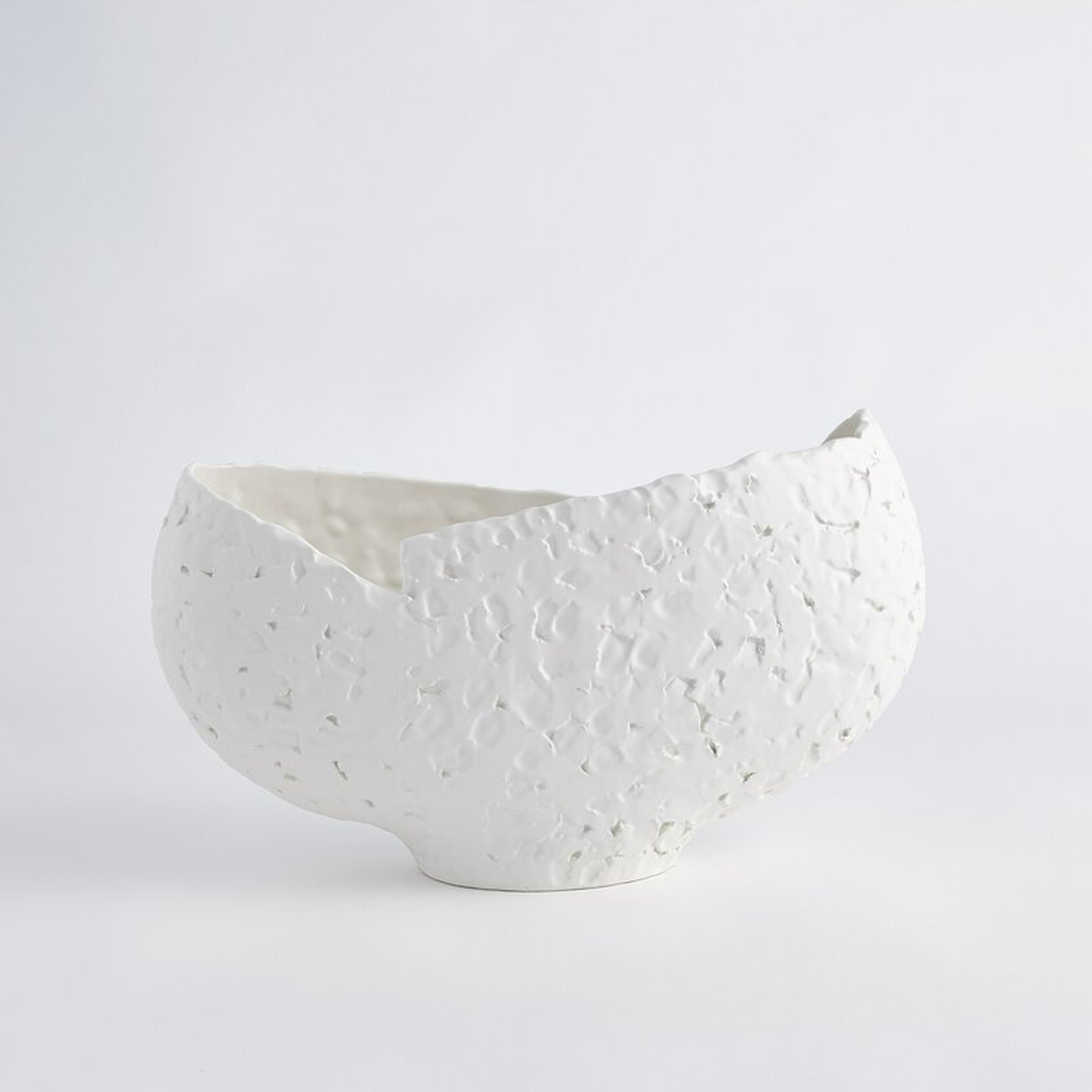 Studio A Home Asymmetrical Stipple Bowl-Matte White - Perigold