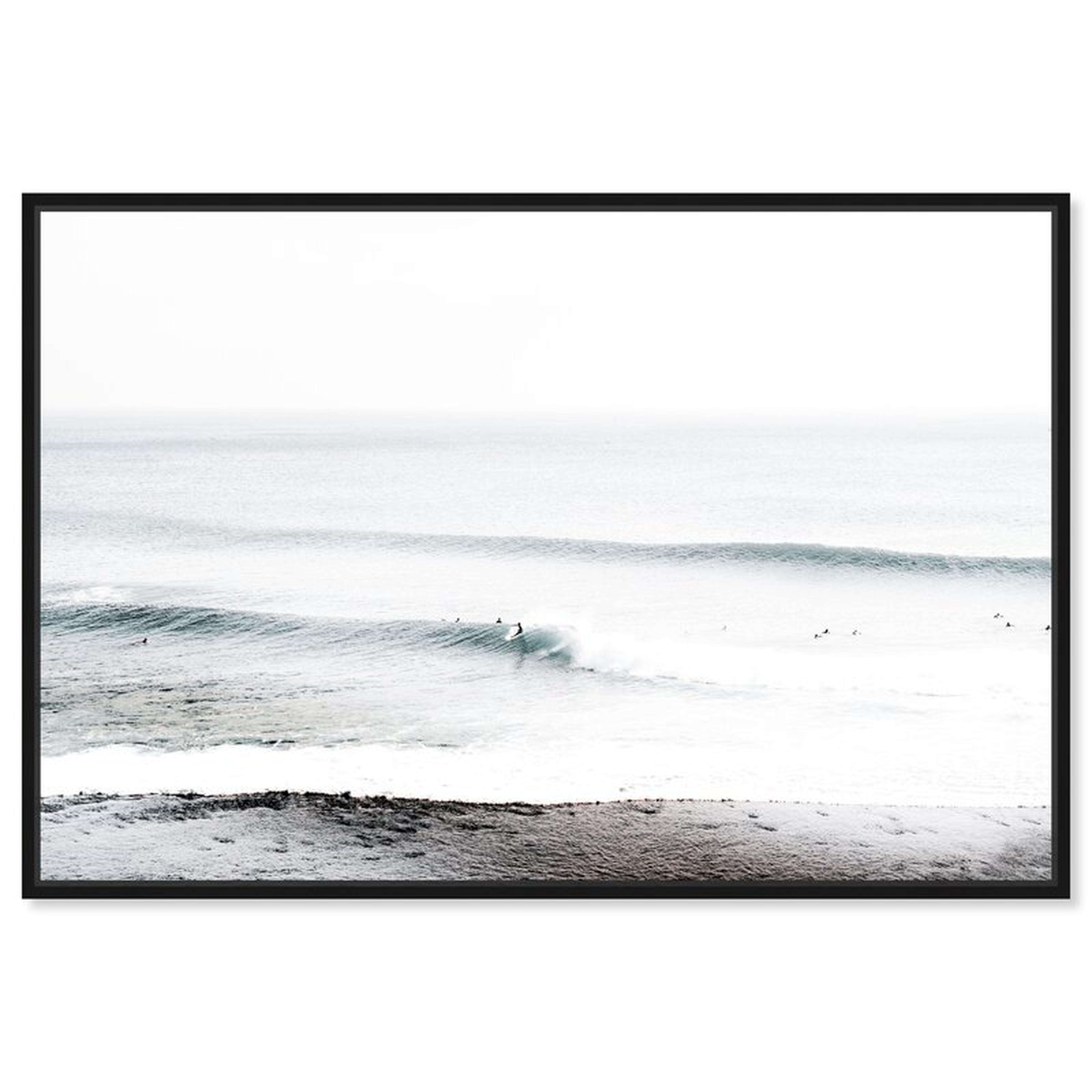 Nautical & Coastal Wave Beach-Graphic Art on Canvas, Black Frame - Wayfair
