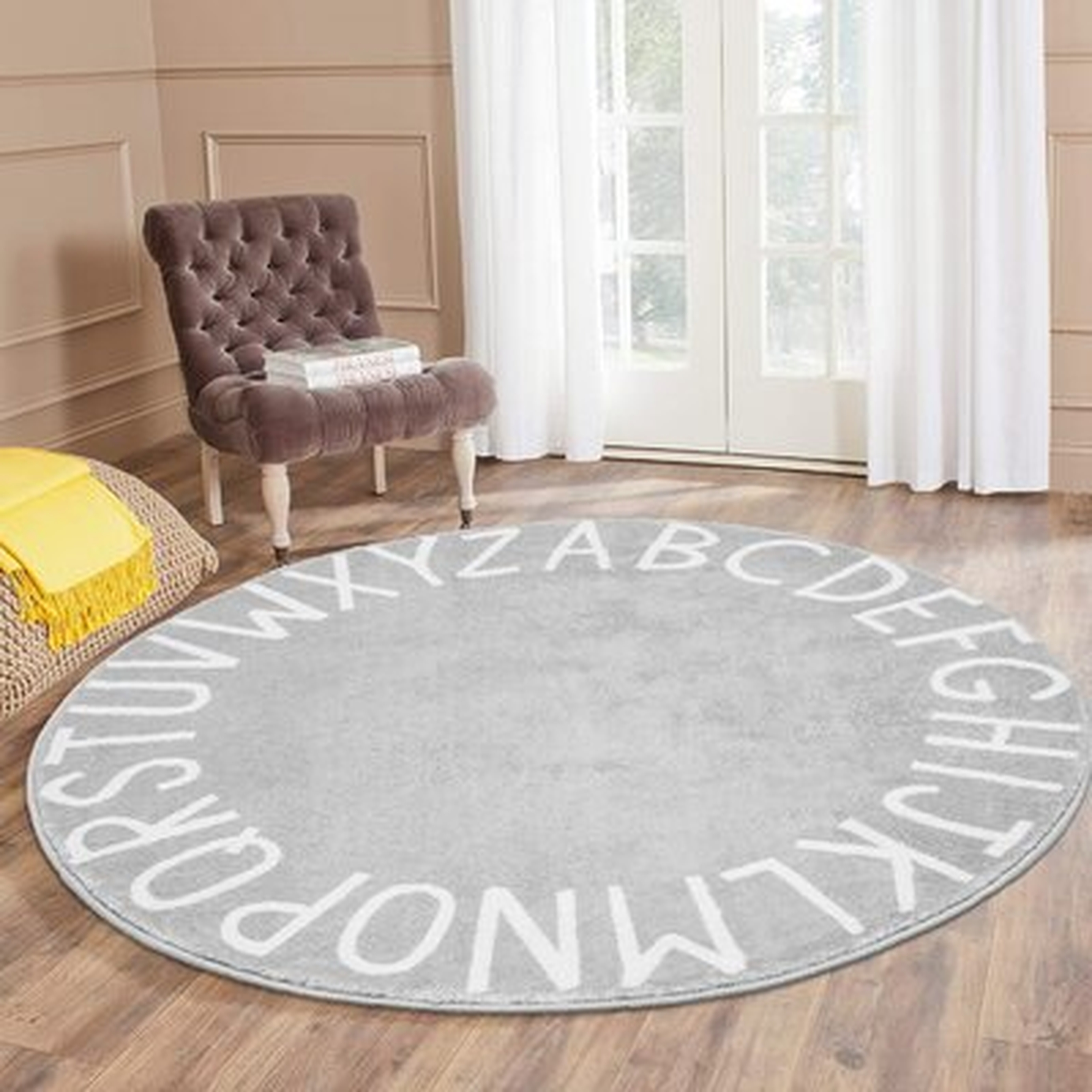 Round Kids Play Rug Alphabet Nursery Area Rug Extra Large Soft Crawling Play Mat For Children Toddlers - Wayfair