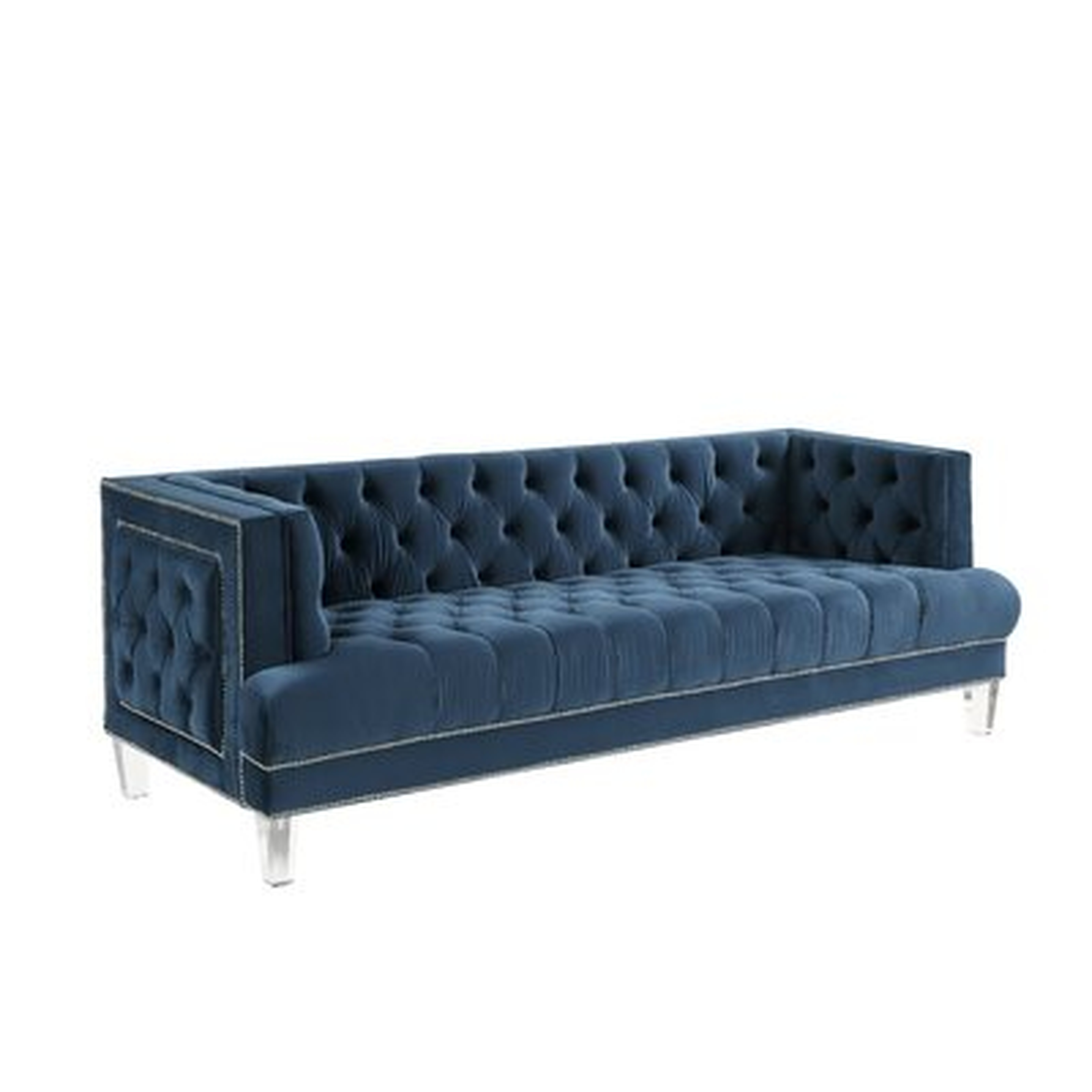 Harre 88" Velvet Tuxedo Arm Sofa - Wayfair