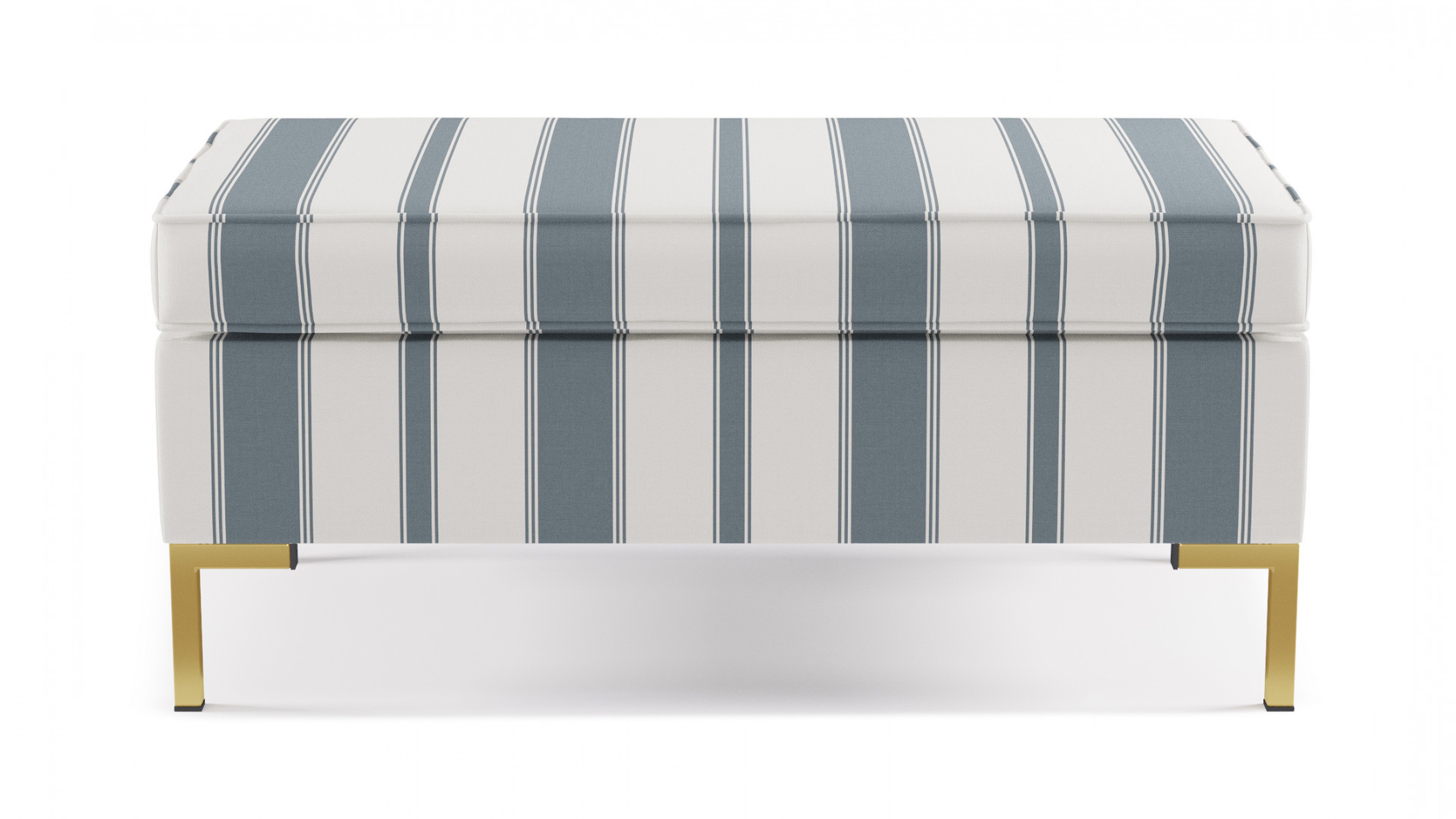 Modern Bench | French Blue Clarence Stripe - The Inside