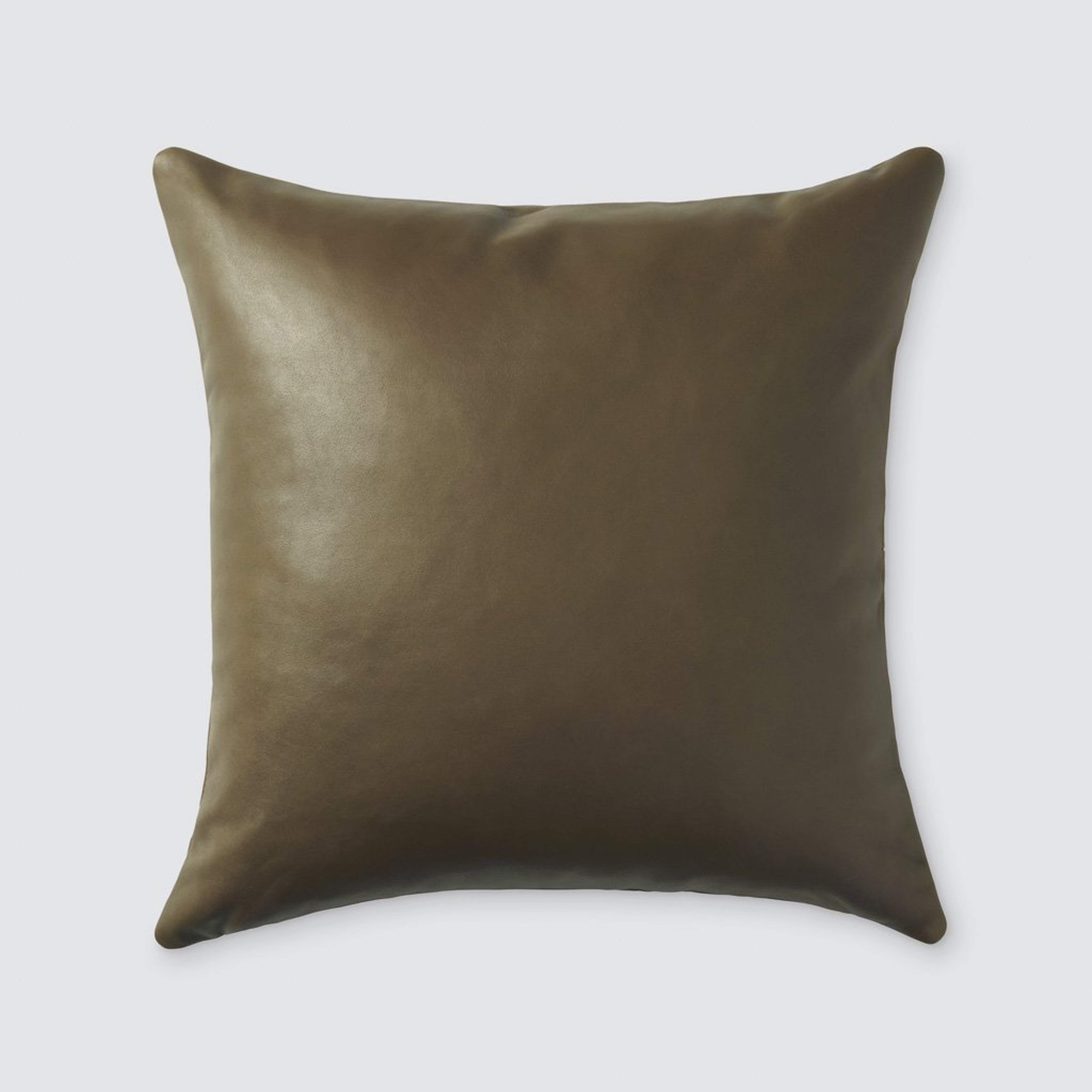 Torres Leather Pillow - Olive - 18'' x 18'' By The Citizenry - The Citizenry