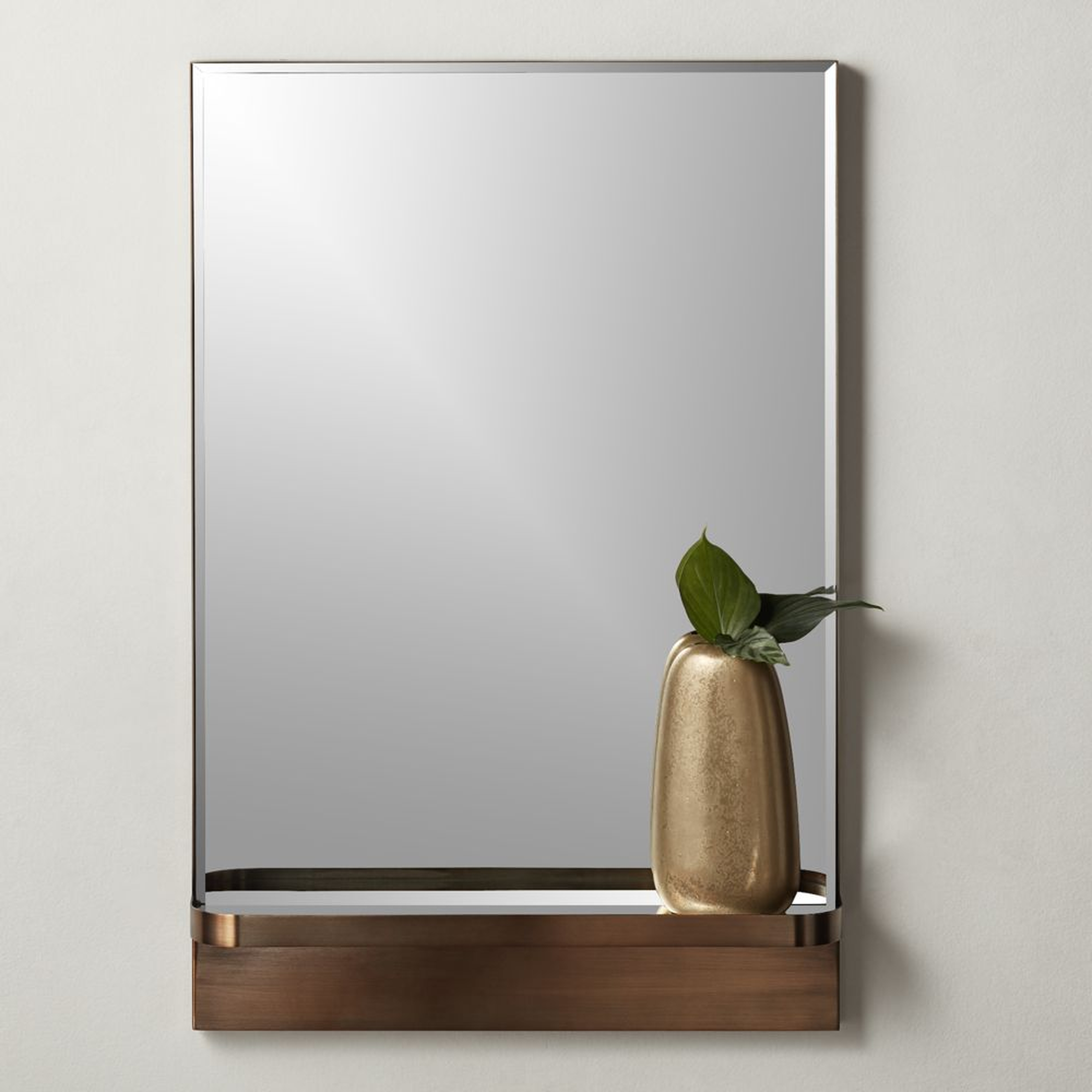 Cooper Rectangular Mirror with Shelf 24"x36" - CB2