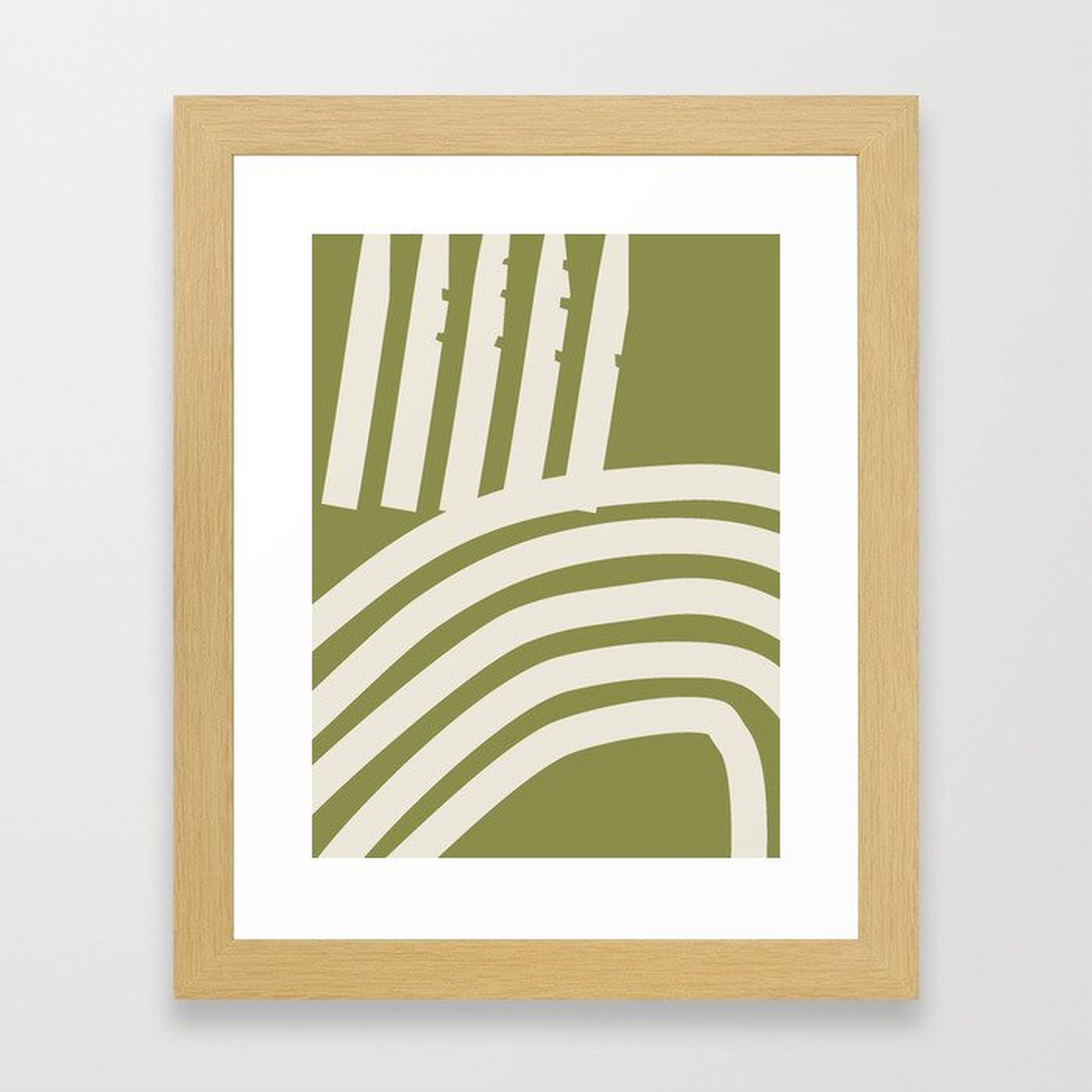 Linea 13a Framed Art Print by The Old Art Studio - Conservation Natural - X-Small-10x12 - Society6