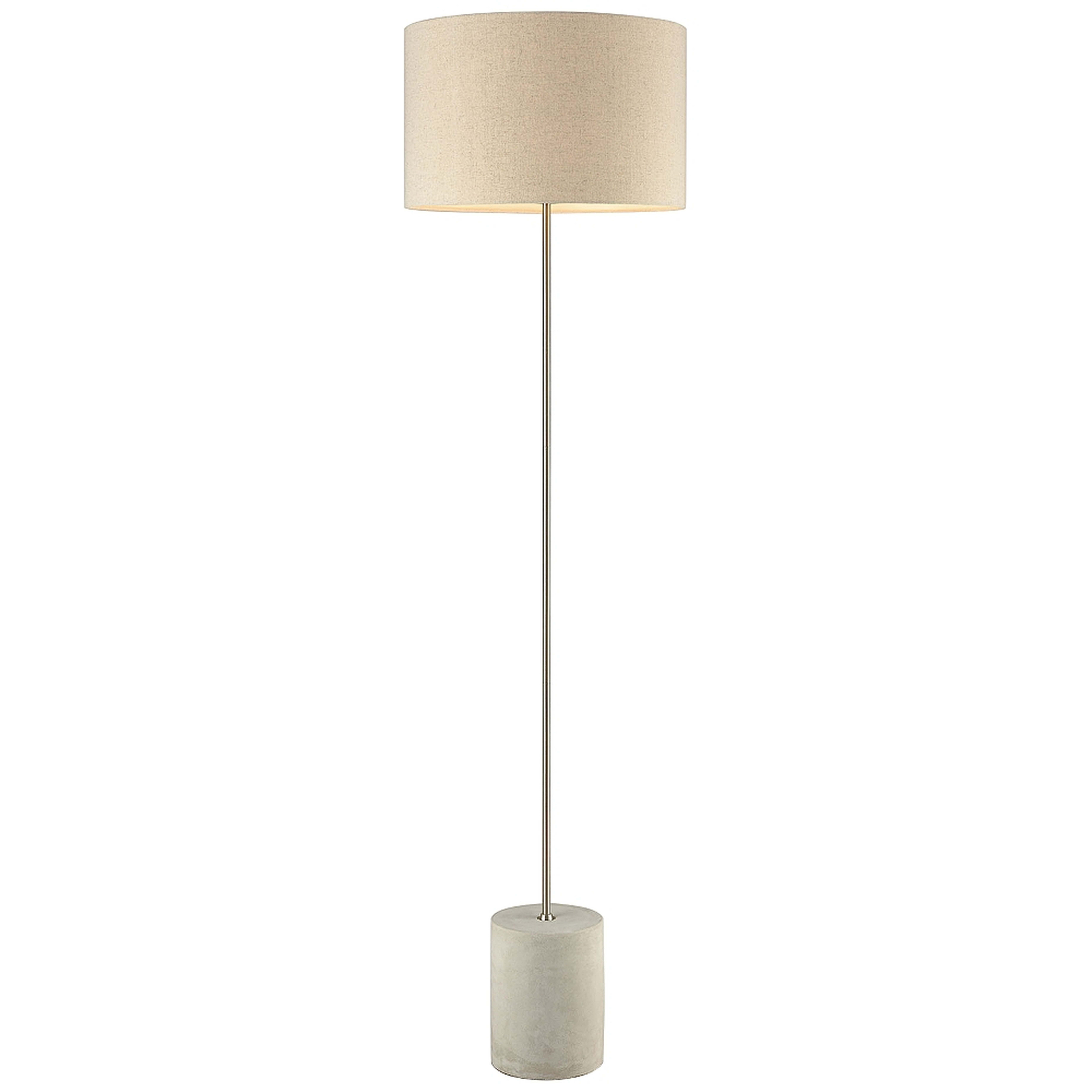 Dimond Katwijk Concrete Floor Lamp, Nickel - Lamps Plus