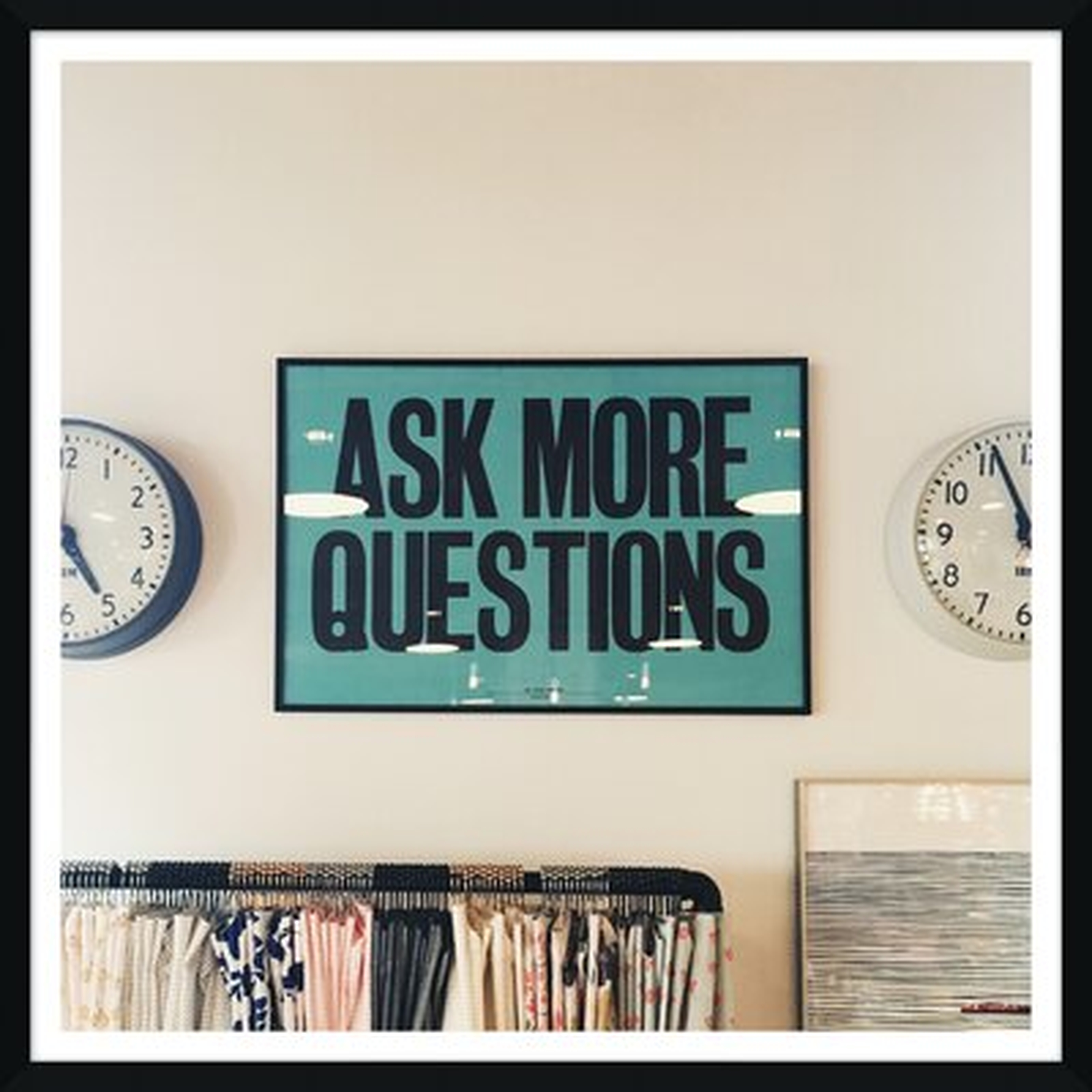 'Ask Me More Questions' Framed Textual Art Print - AllModern
