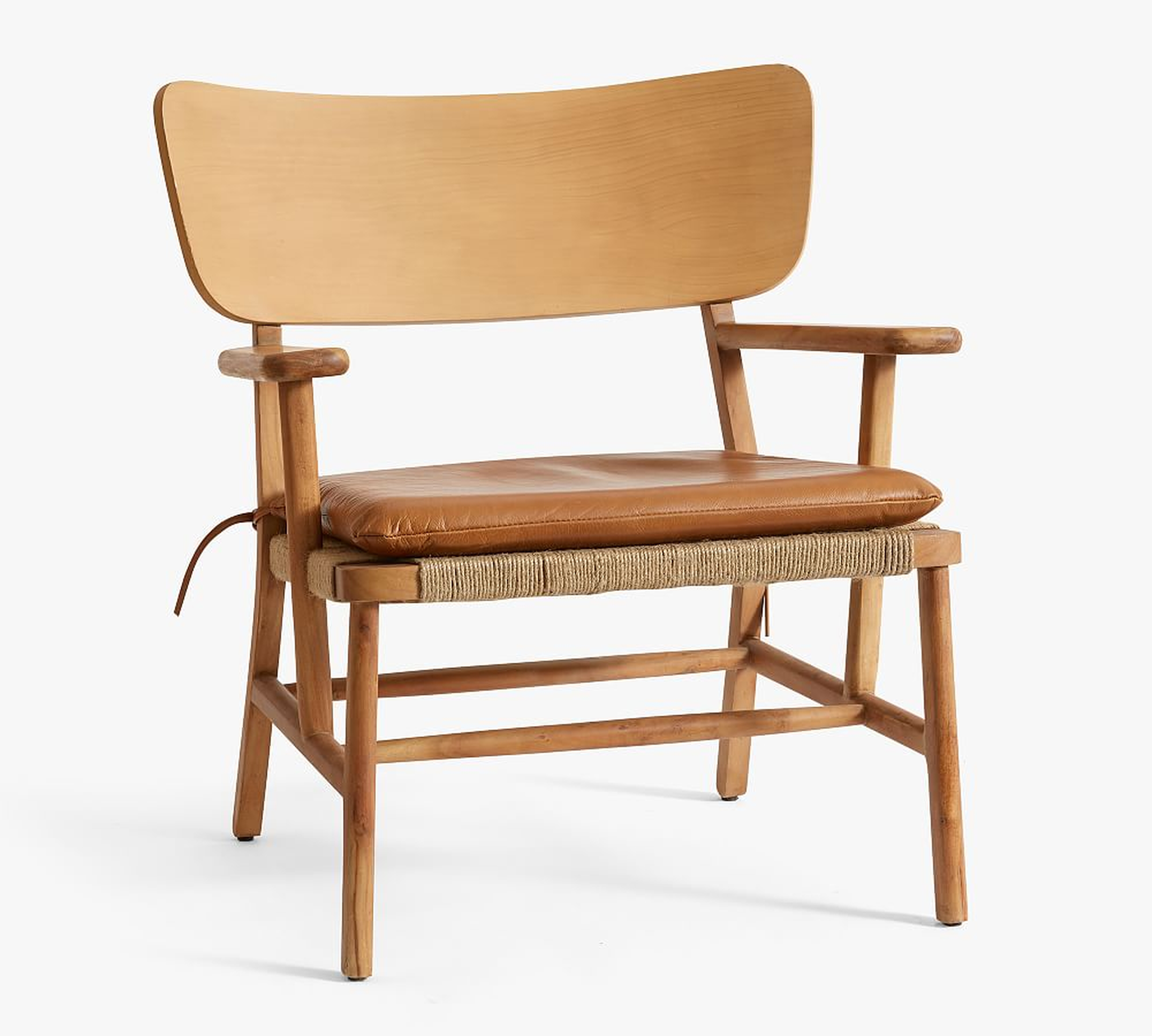 Danish Leather Chair, Caramel - Pottery Barn