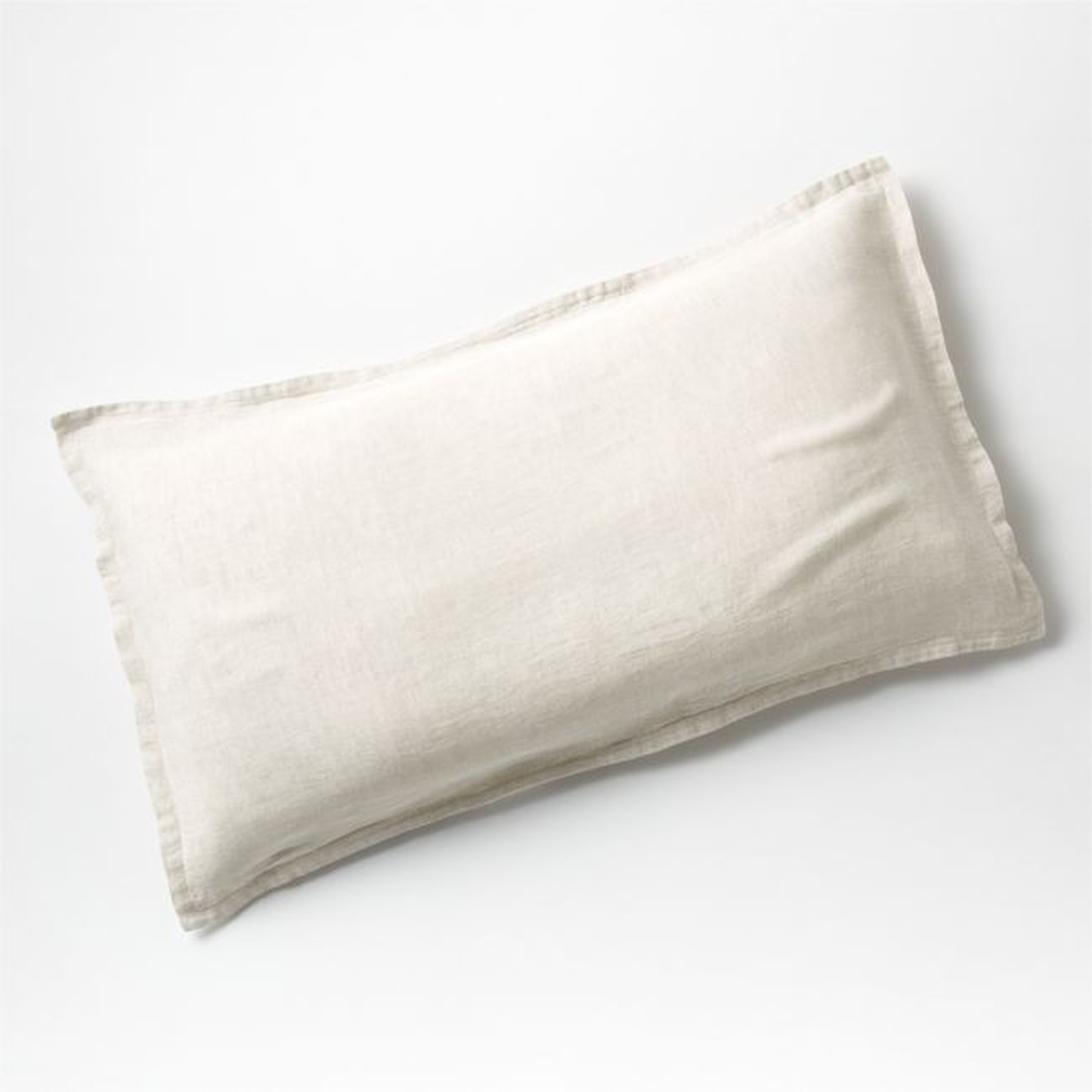 New Natural EUROPEAN FLAX ™-Certified Linen Warm Natural King Bed Pillow Sham - Crate and Barrel