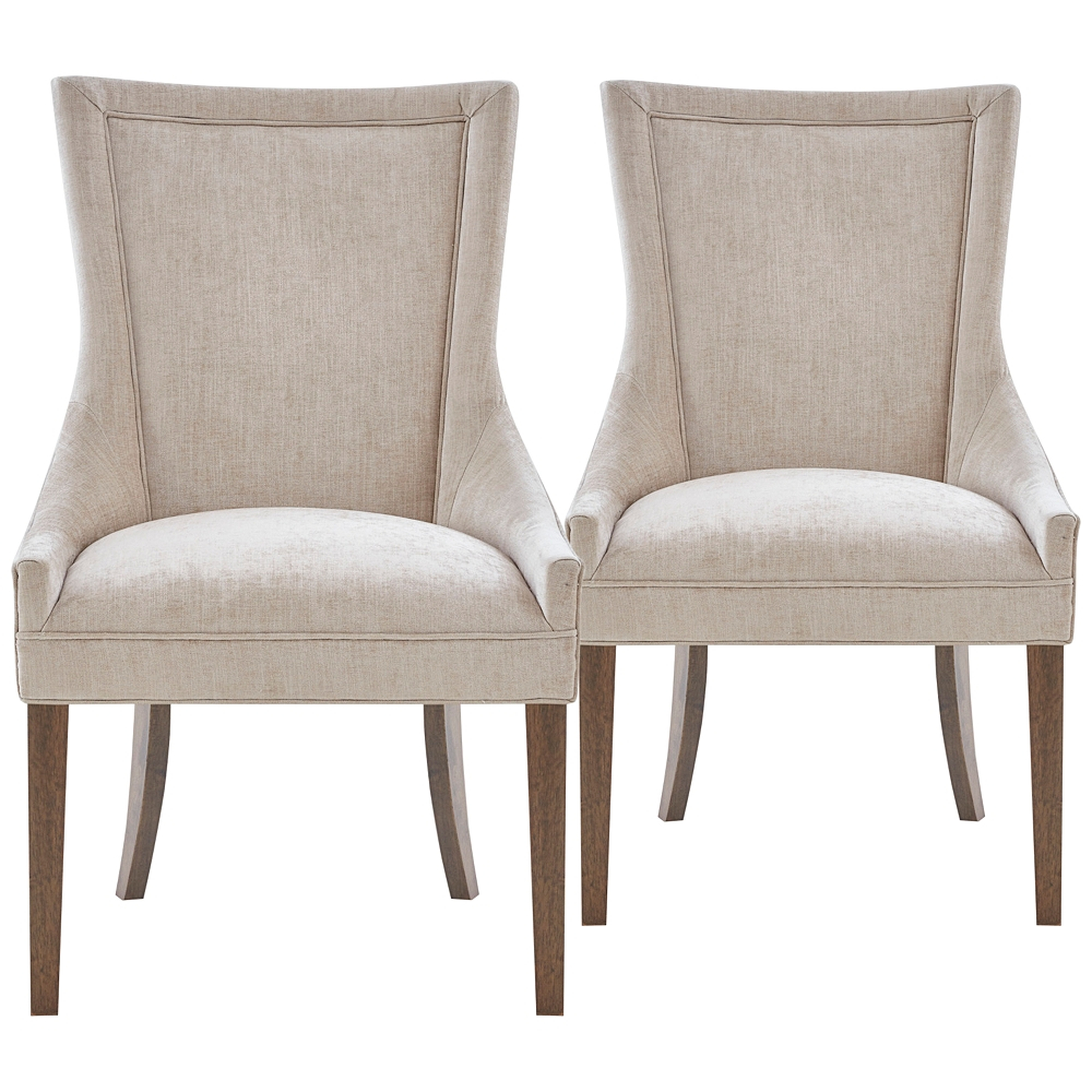 Ultra Cream Chenille Dining Side Chairs Set of 2 - Style # 766P0 - Lamps Plus