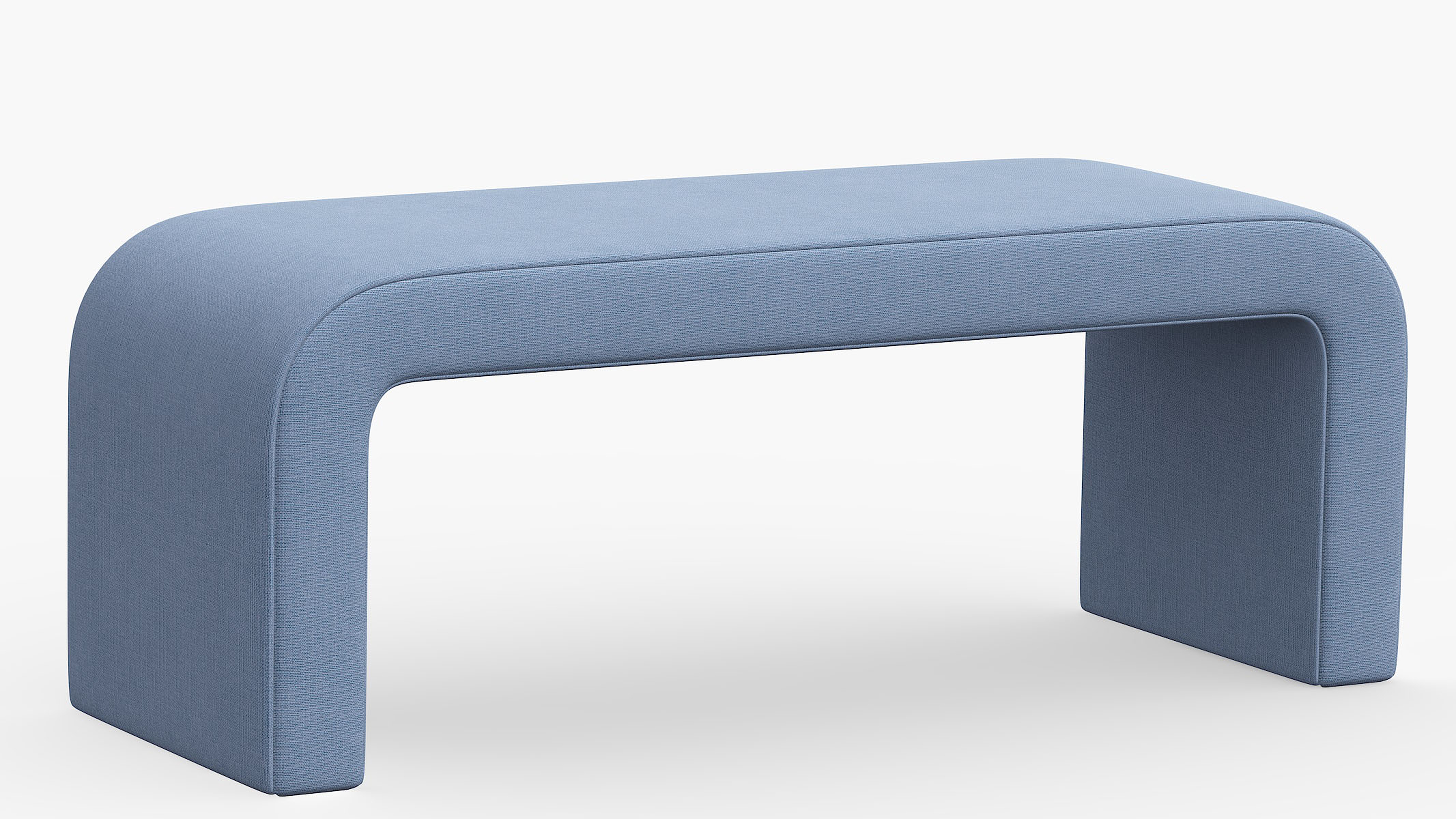 Waterfall Bench, Denim Everyday Linen - The Inside