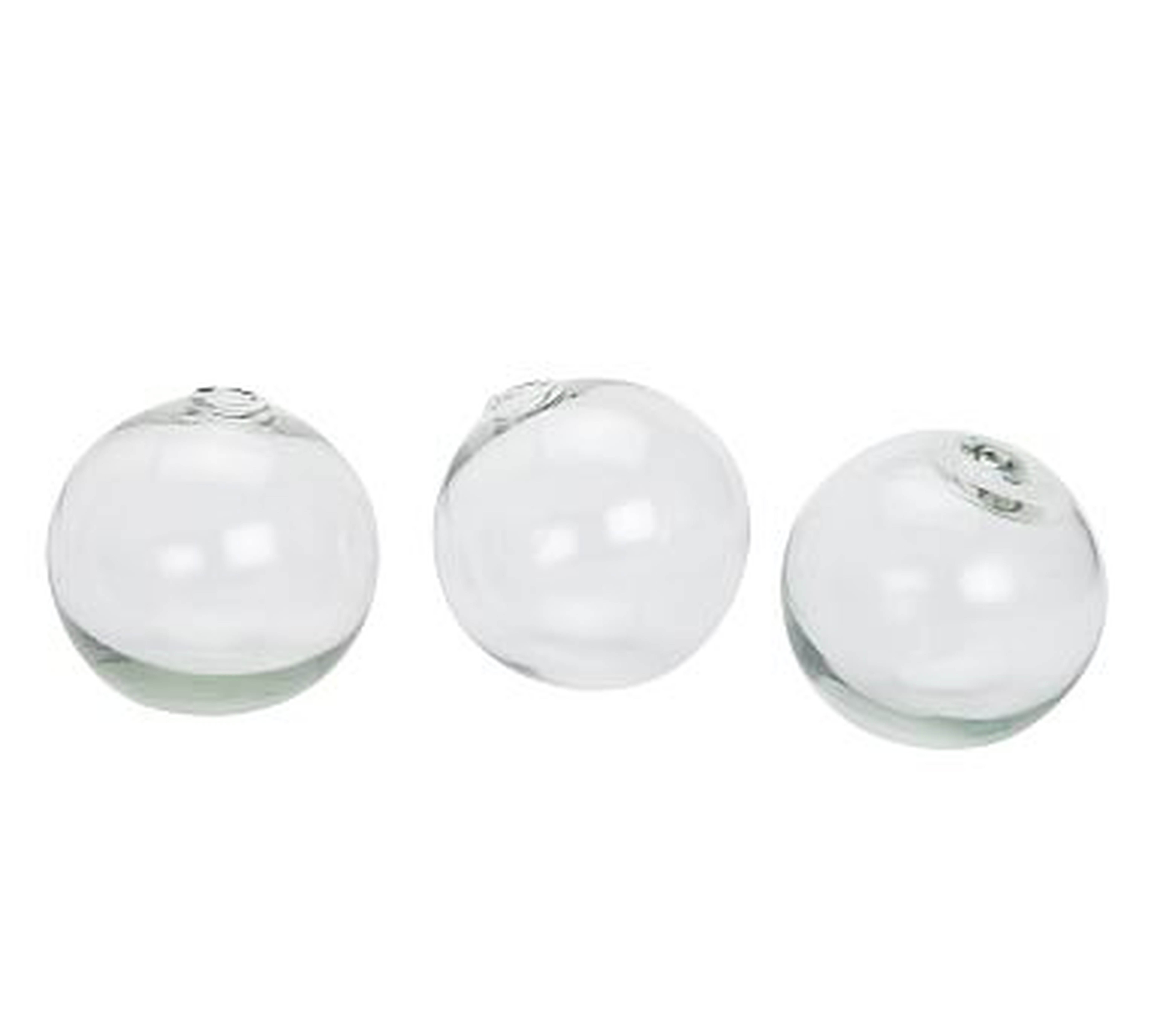 Recycled Glass Balls, Clear - Set of 3 - Pottery Barn