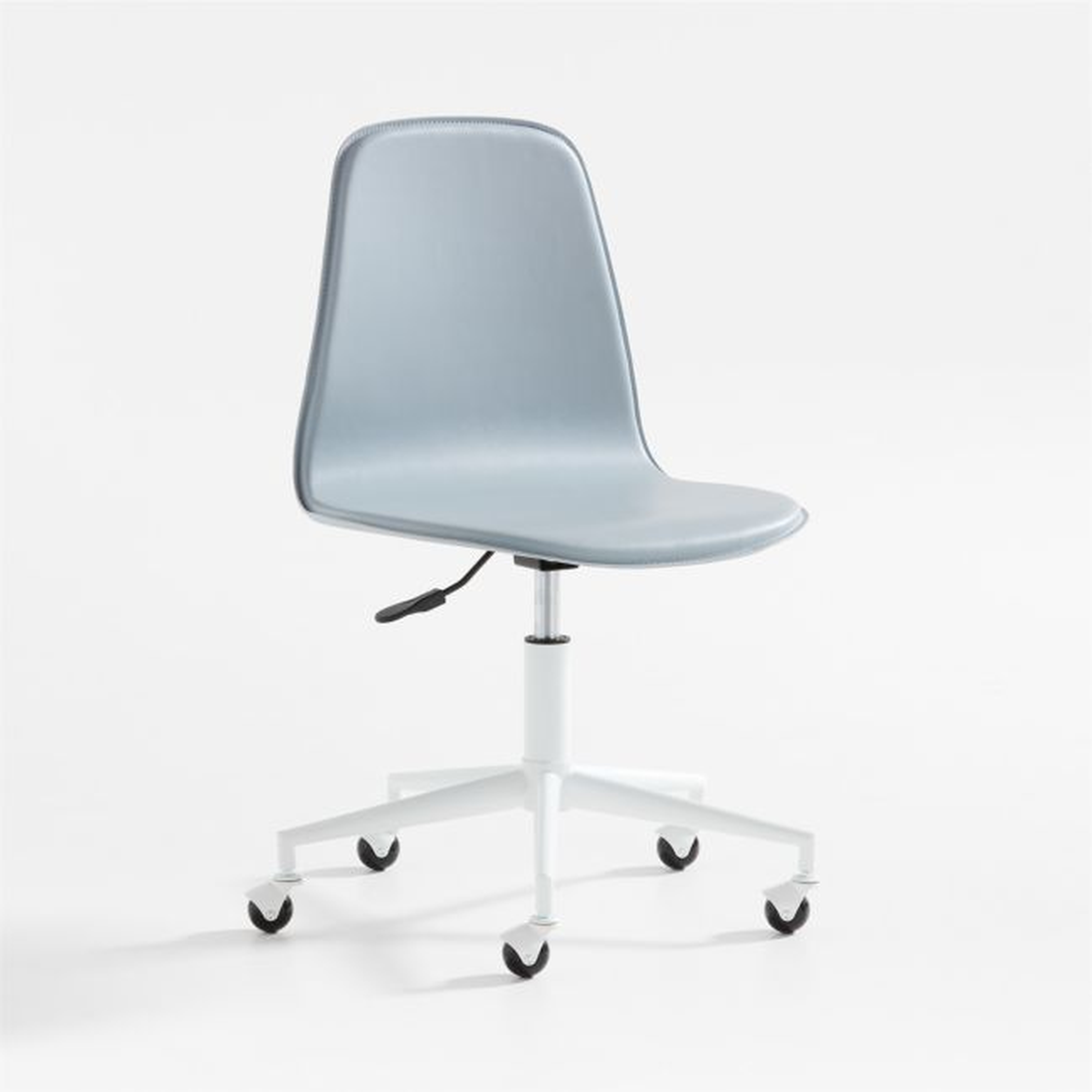 Class Act Mist Blue and White Adjustable Kids Desk Chair - Crate & Kids