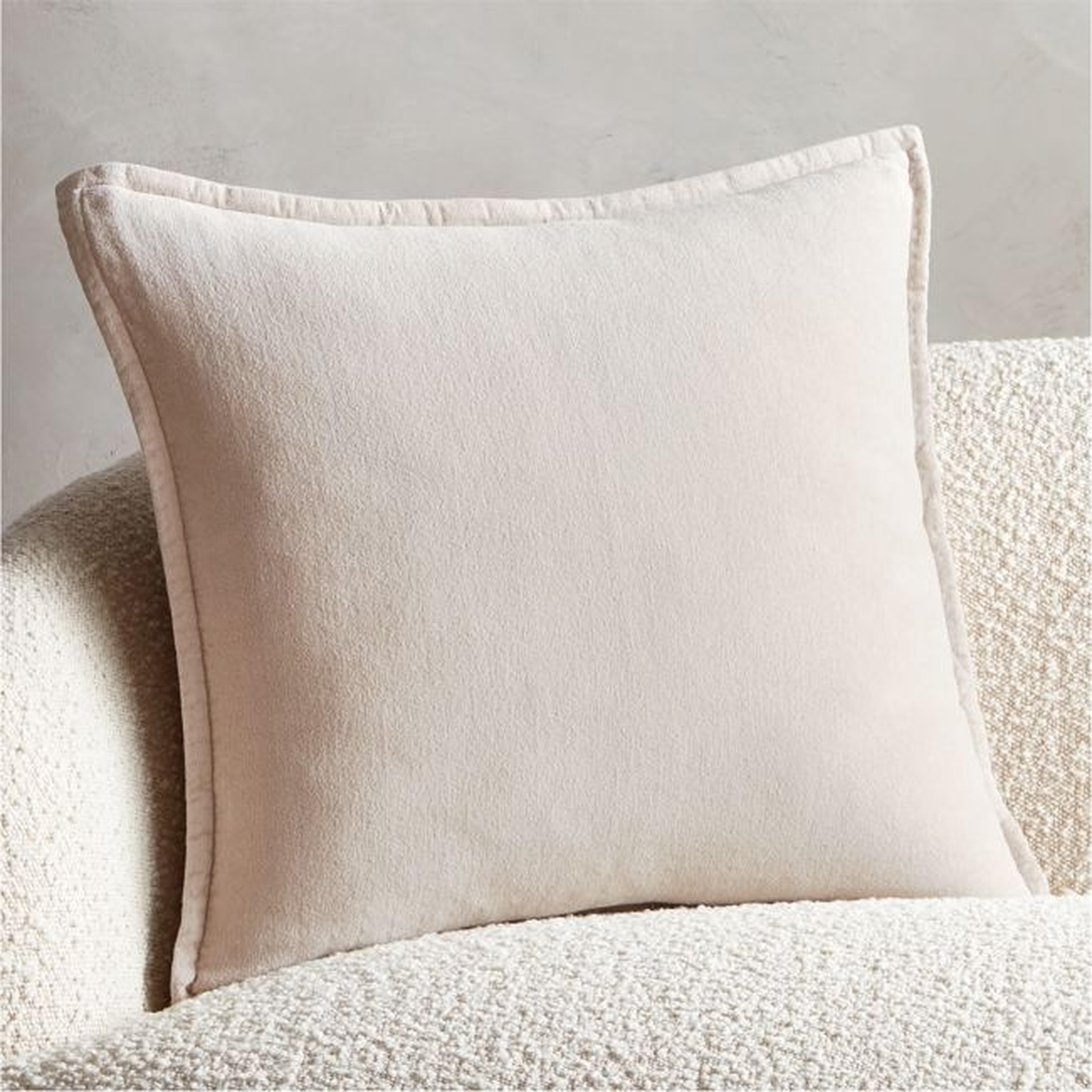 20" Ava Tan Pillow with Feather-Down Insert - CB2