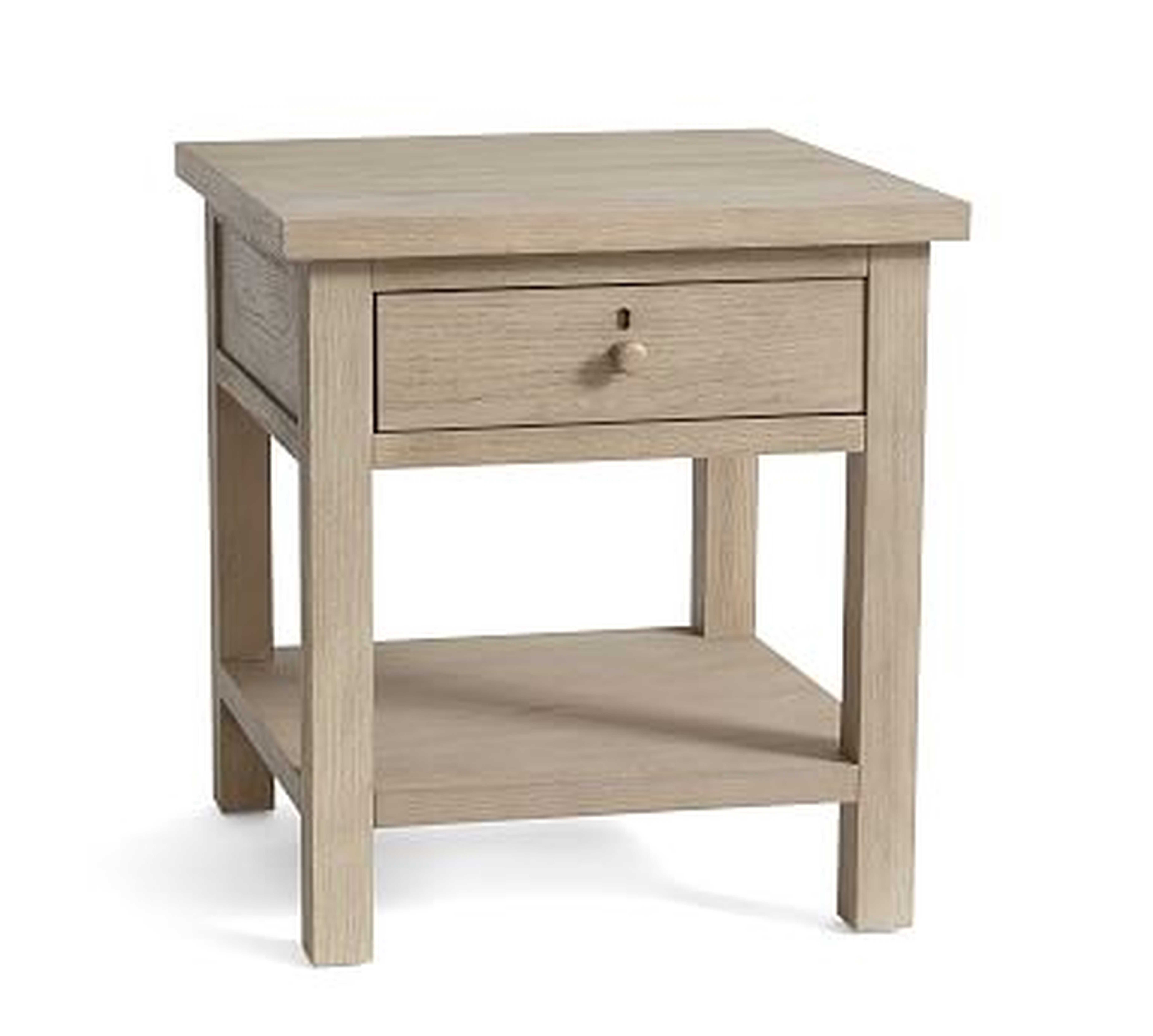Farmhouse 22" End Table with Drawer, Gray Wash - Pottery Barn