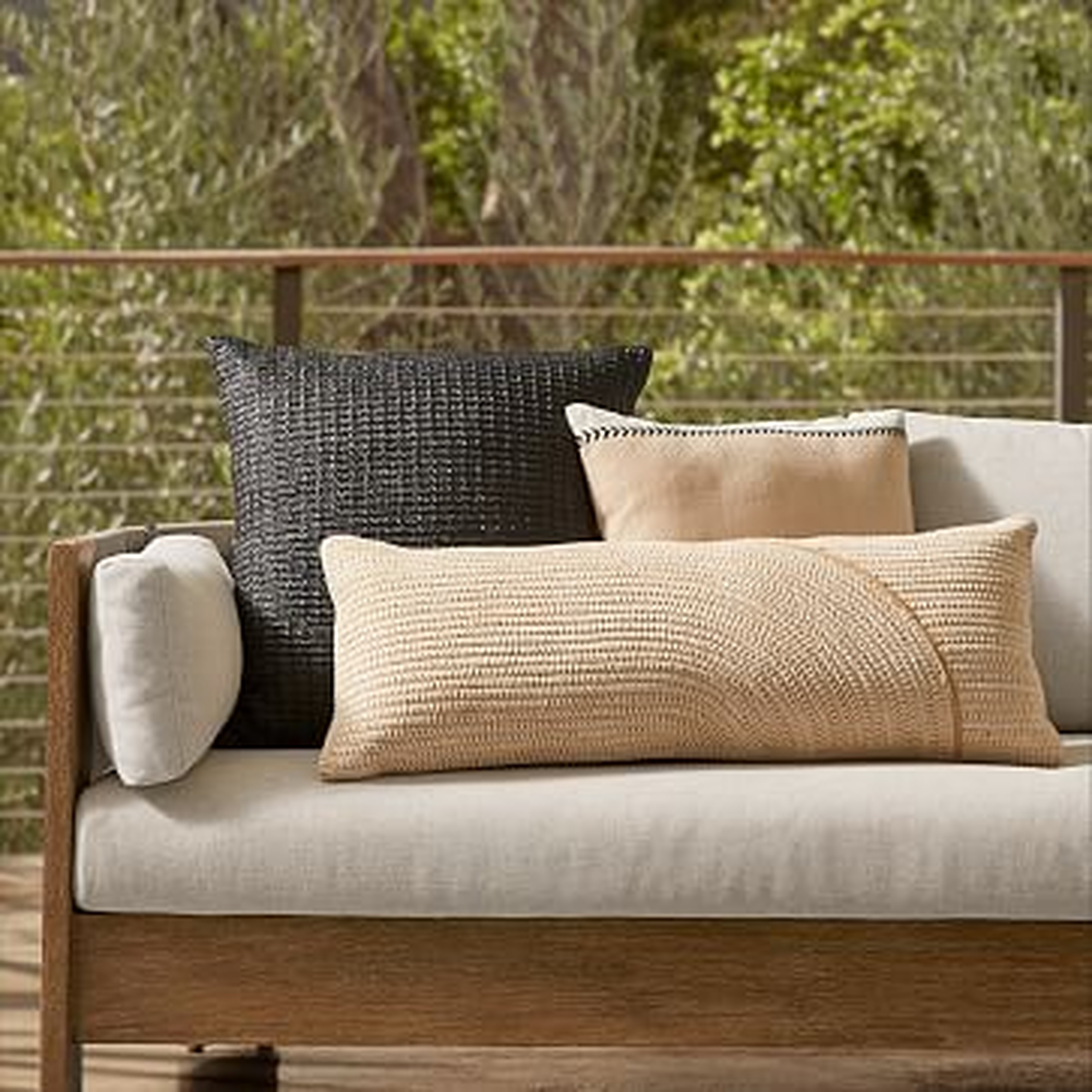 Textured Jute Indoor/Outdoor Pillow Set - West Elm