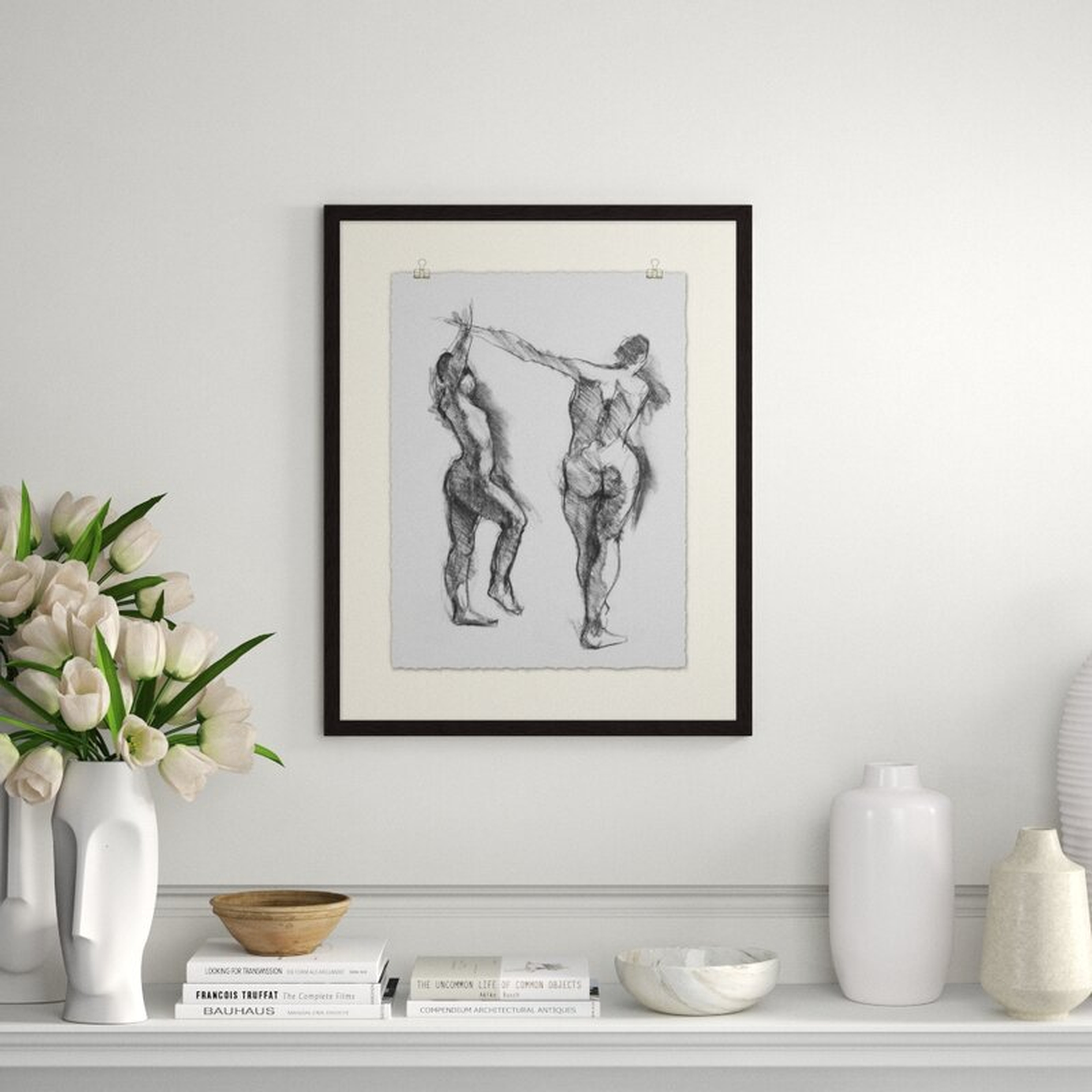 Lillian August Figure Study 3' Framed Print on Glass - Perigold