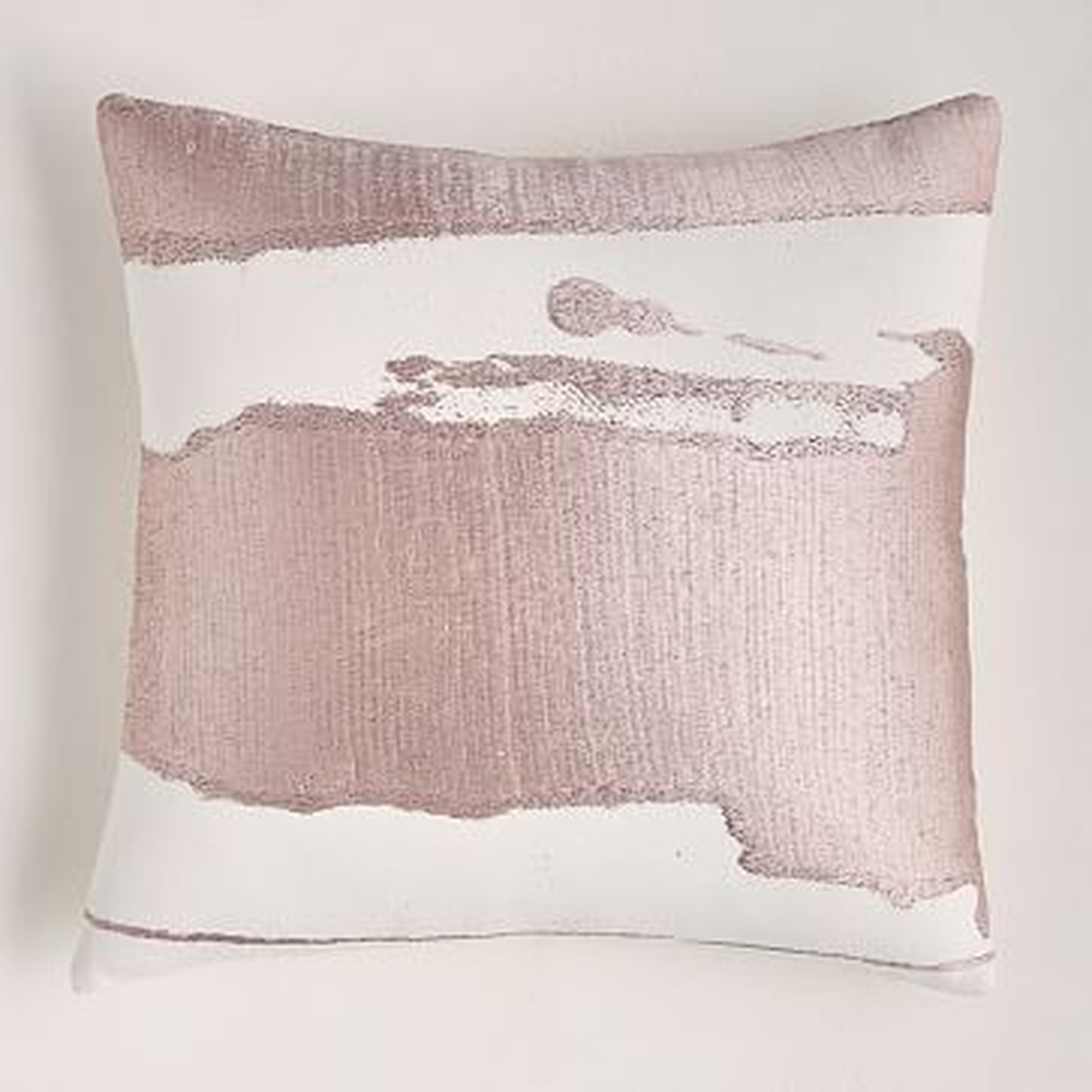 Ink Abstract Pillow Cover, 20"x20", Adobe Rose, Set of 2 - West Elm