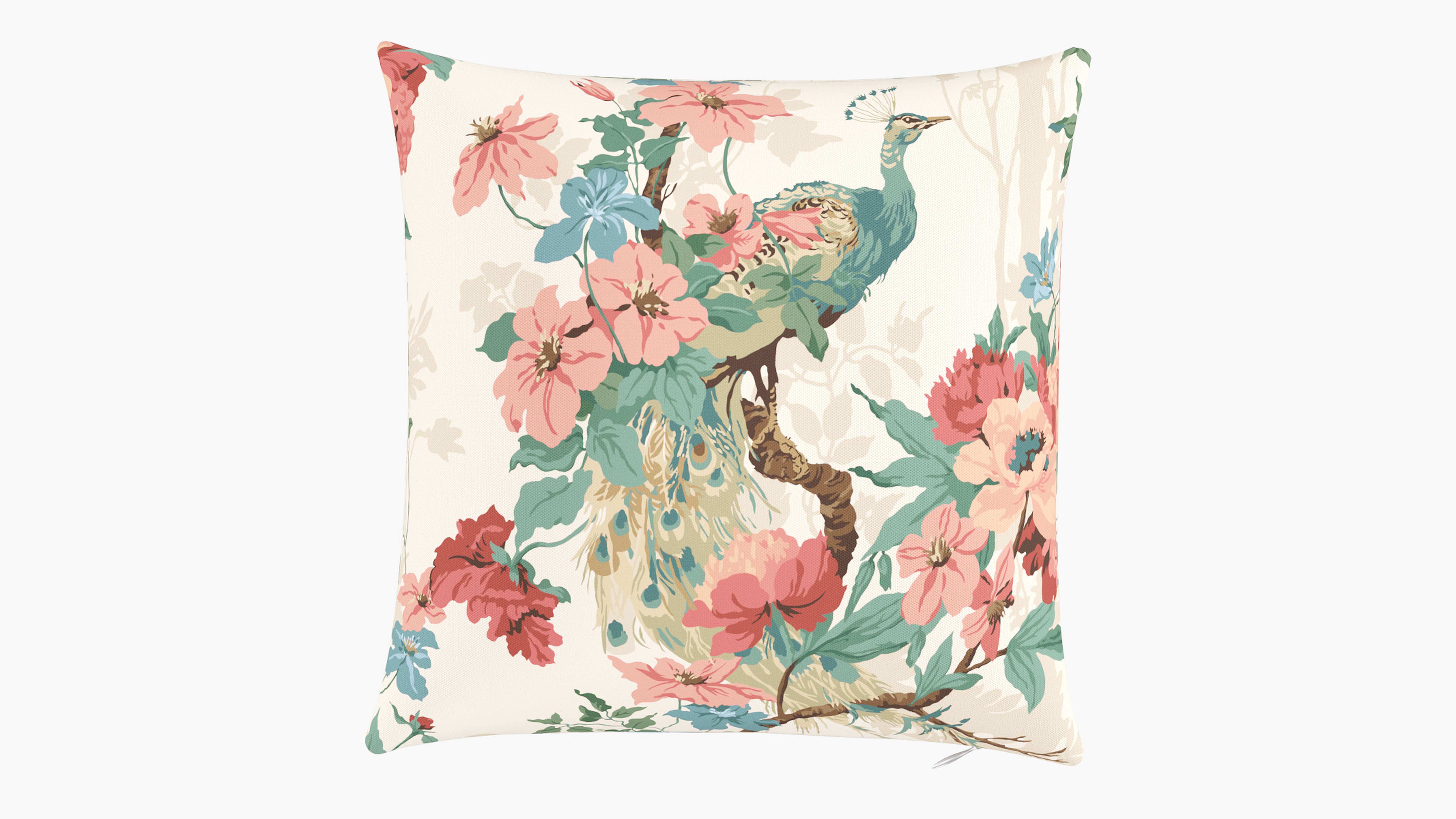 Throw Pillow 16", Rose Peacock Park, 16" x 16" - The Inside
