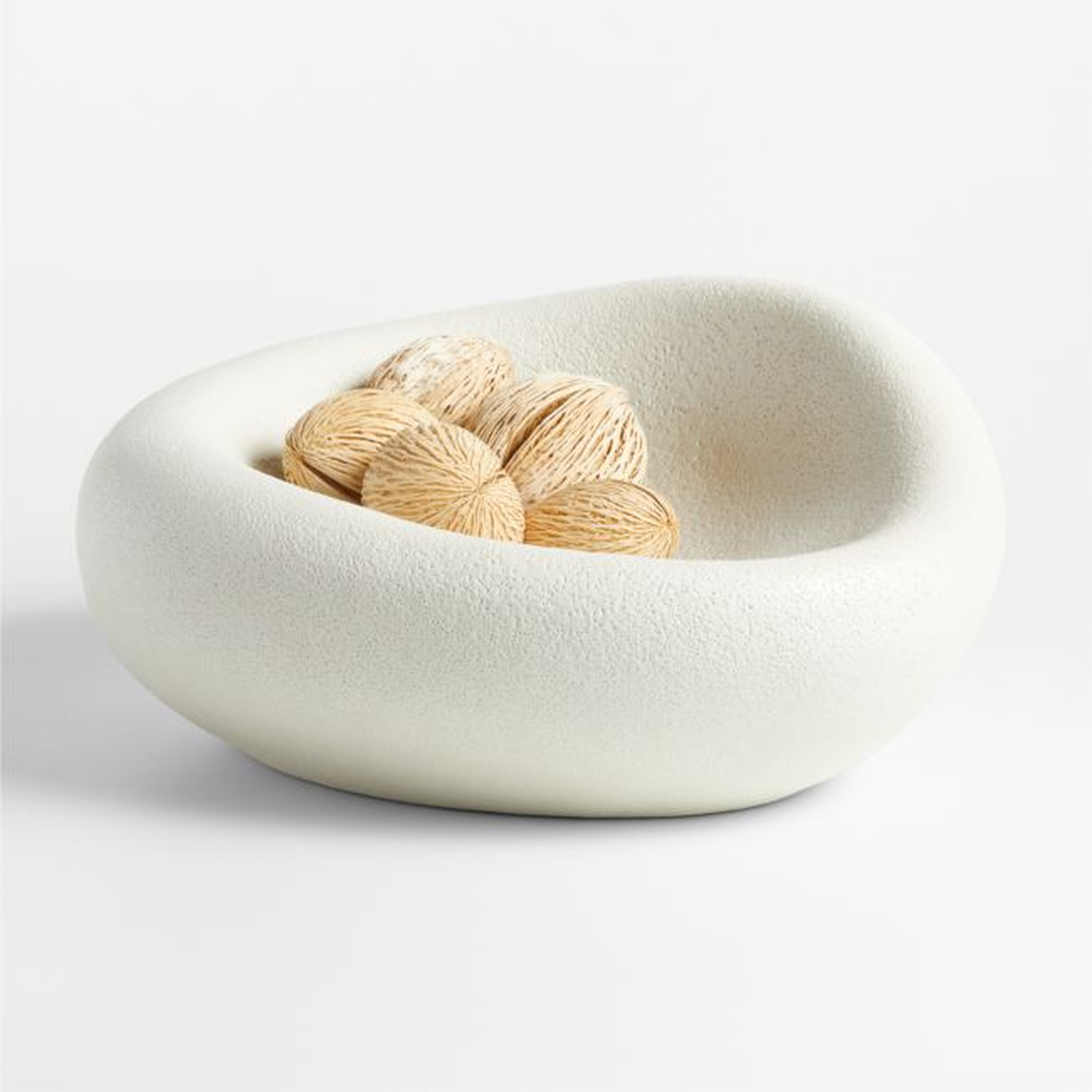 Cirro White Ceramic Centerpiece Bowl 16" - Crate and Barrel