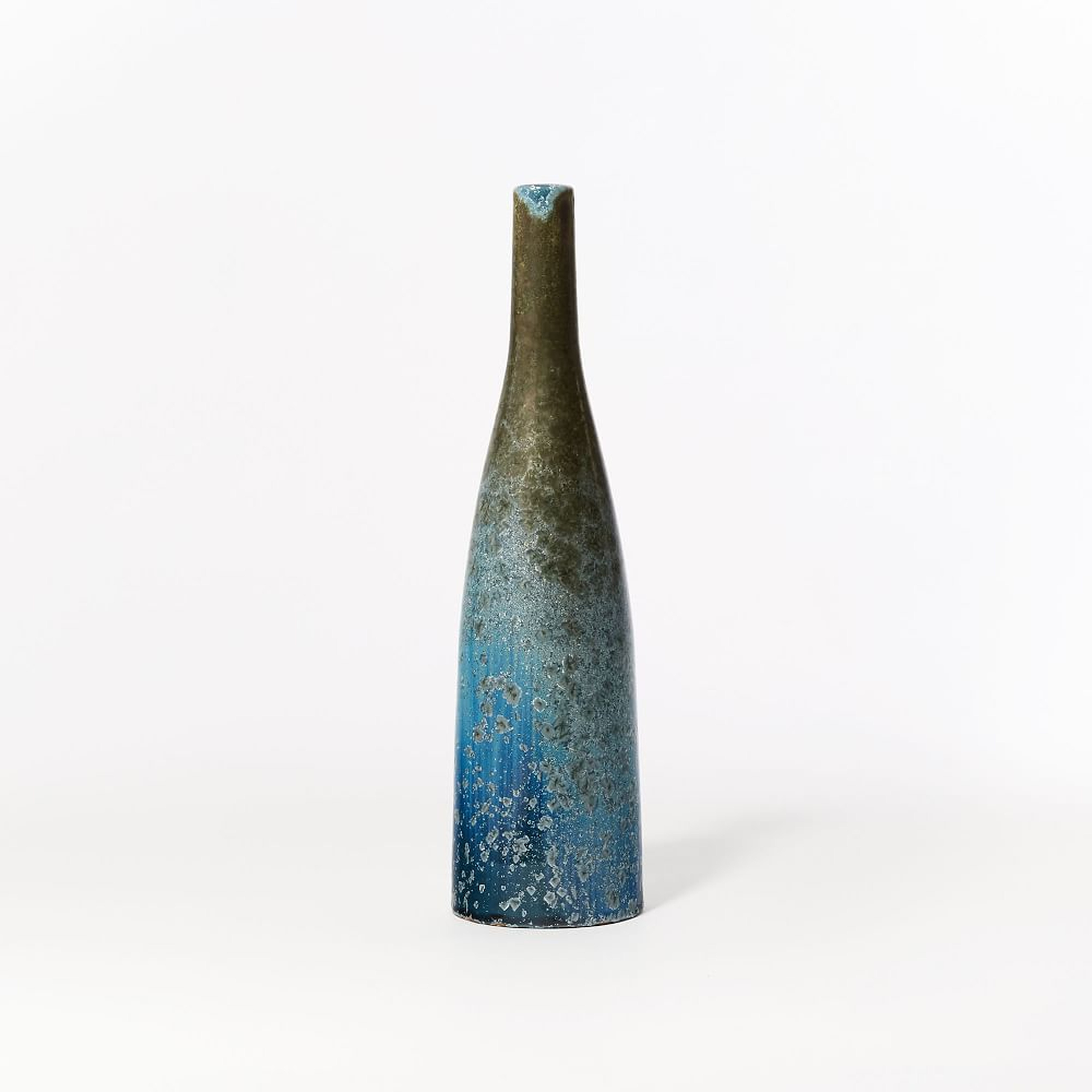 Reactive Glaze Vase, Ocean, Medium Bottle, 16" - West Elm