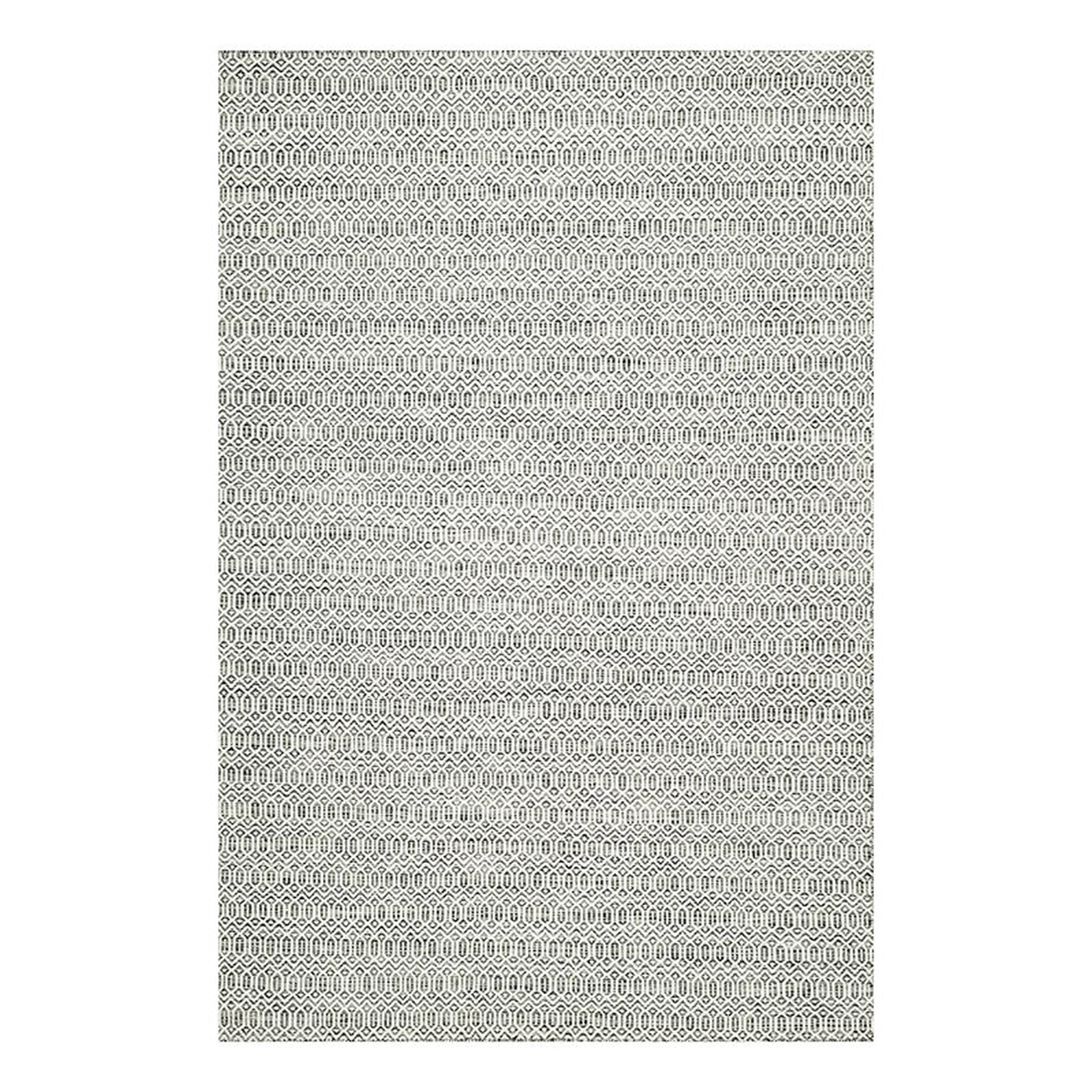 Solo Rugs Chatham Geometric Handwoven Cotton Gray/White Area Rug - Perigold